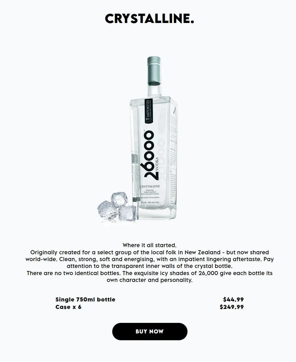 Custom Shopify Theme Development for 26000 Vodka gallery 3