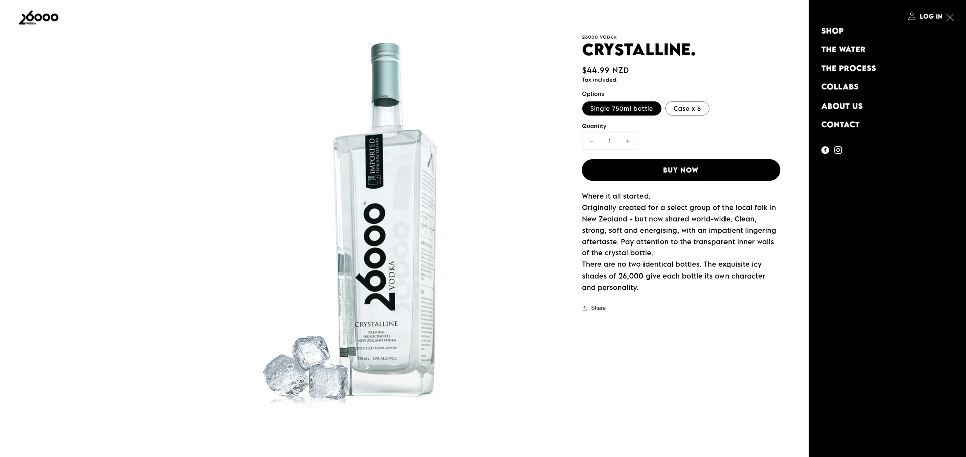 Custom Shopify Theme Development for 26000 Vodka gallery 4