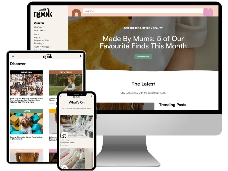 Launching an online parenting magazine and directory