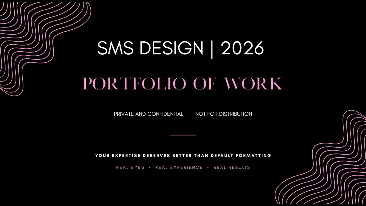 SMS Design Portfolio