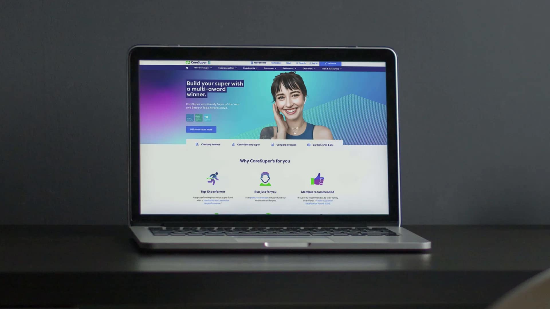 CareSuper Website Redesign Focused on User Experience