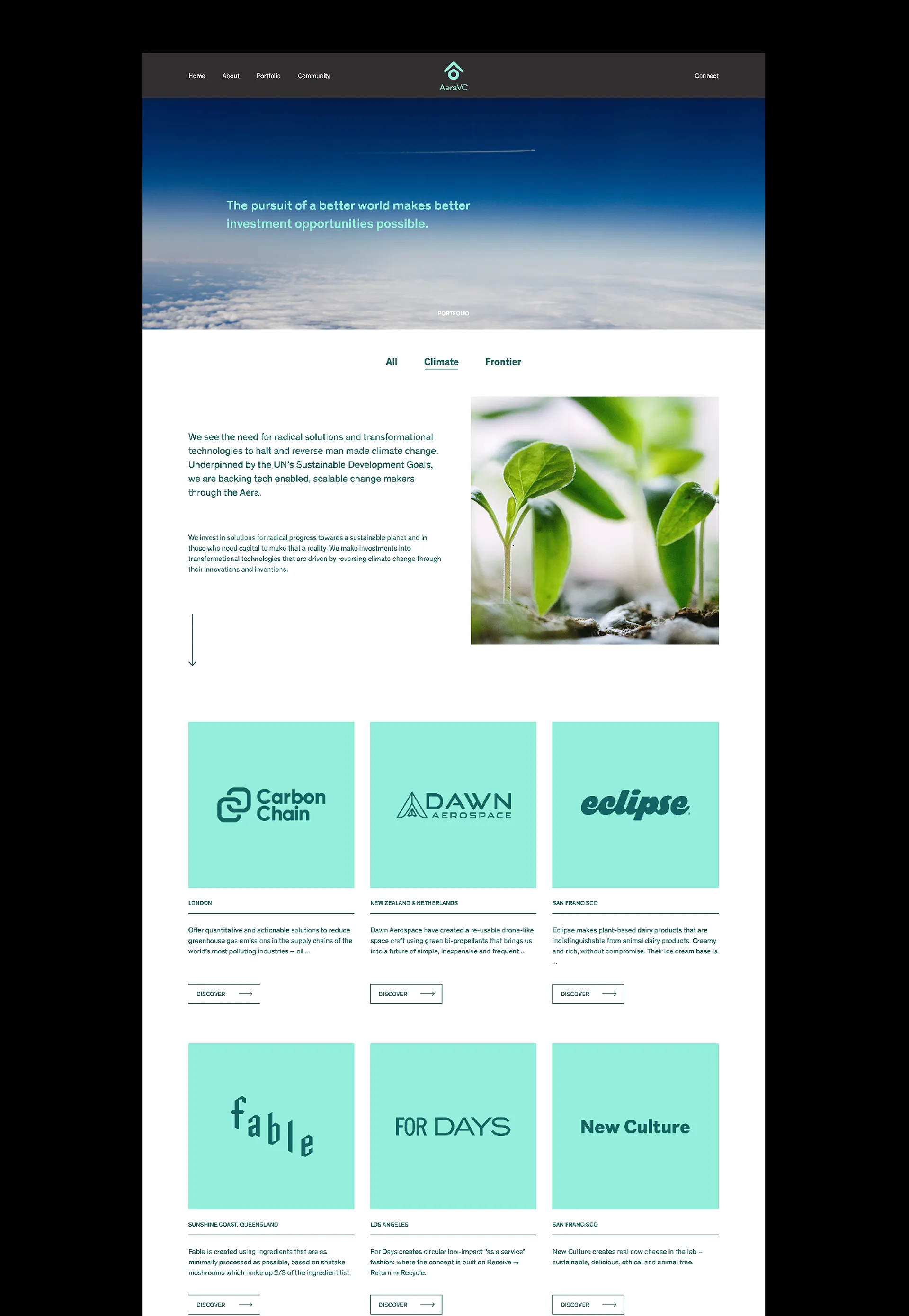 Front-End Website Redesign and UX for AeraVC gallery 2