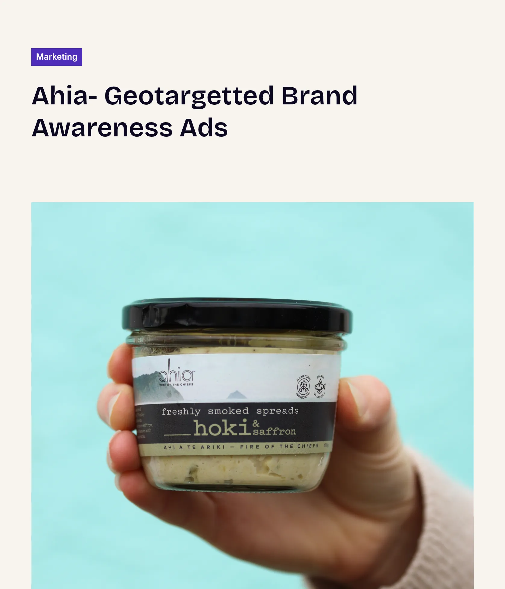 Digital Brand Launch & Geotargeted Campaigns for Ahia Smoked Fish