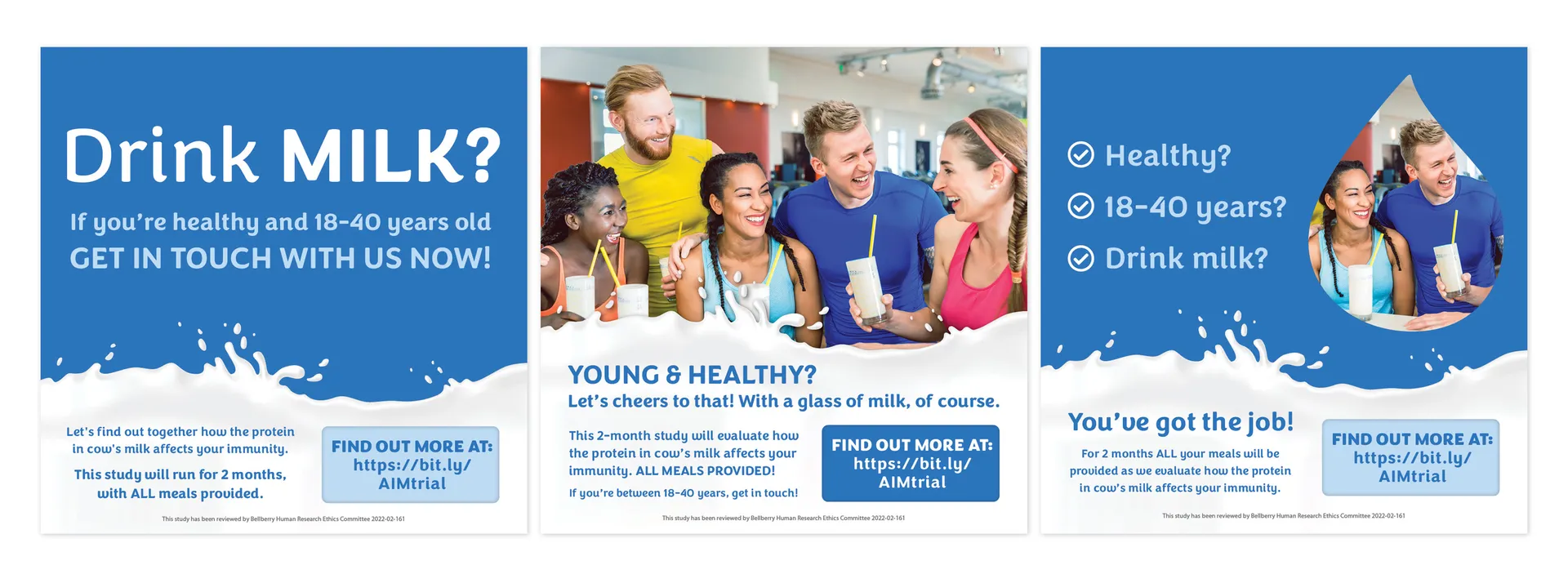 Logo and Marketing Collateral for AIM Milk Trial gallery 3