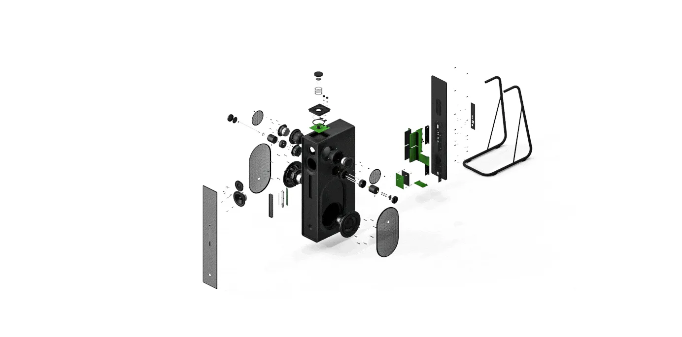 End-to-end Industrial Design for Orbitsound's luxury loudspeaker - Air D1 gallery 2
