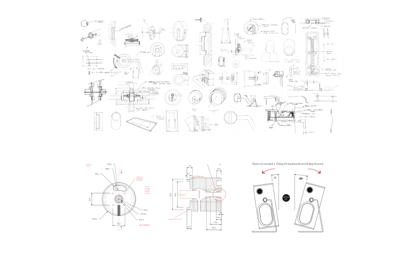End-to-end Industrial Design for Orbitsound's luxury loudspeaker - Air D1 gallery 5