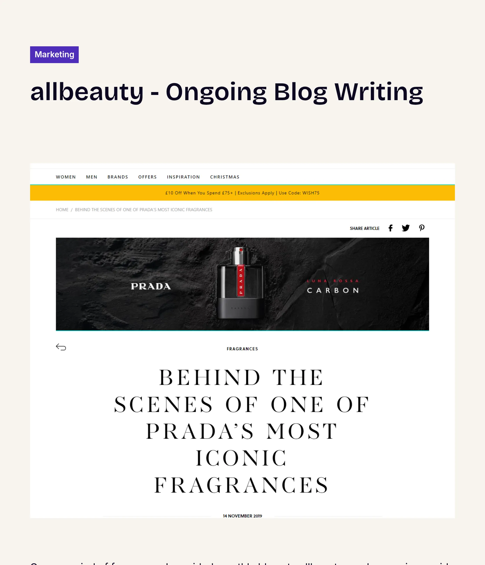 Long-Term Blog Writing for allbeauty.co.uk: Health, Lifestyle & Product Launches