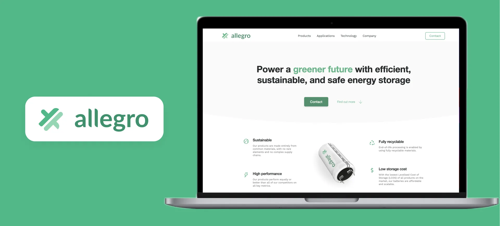 Webflow Website Development for Allegro Energy