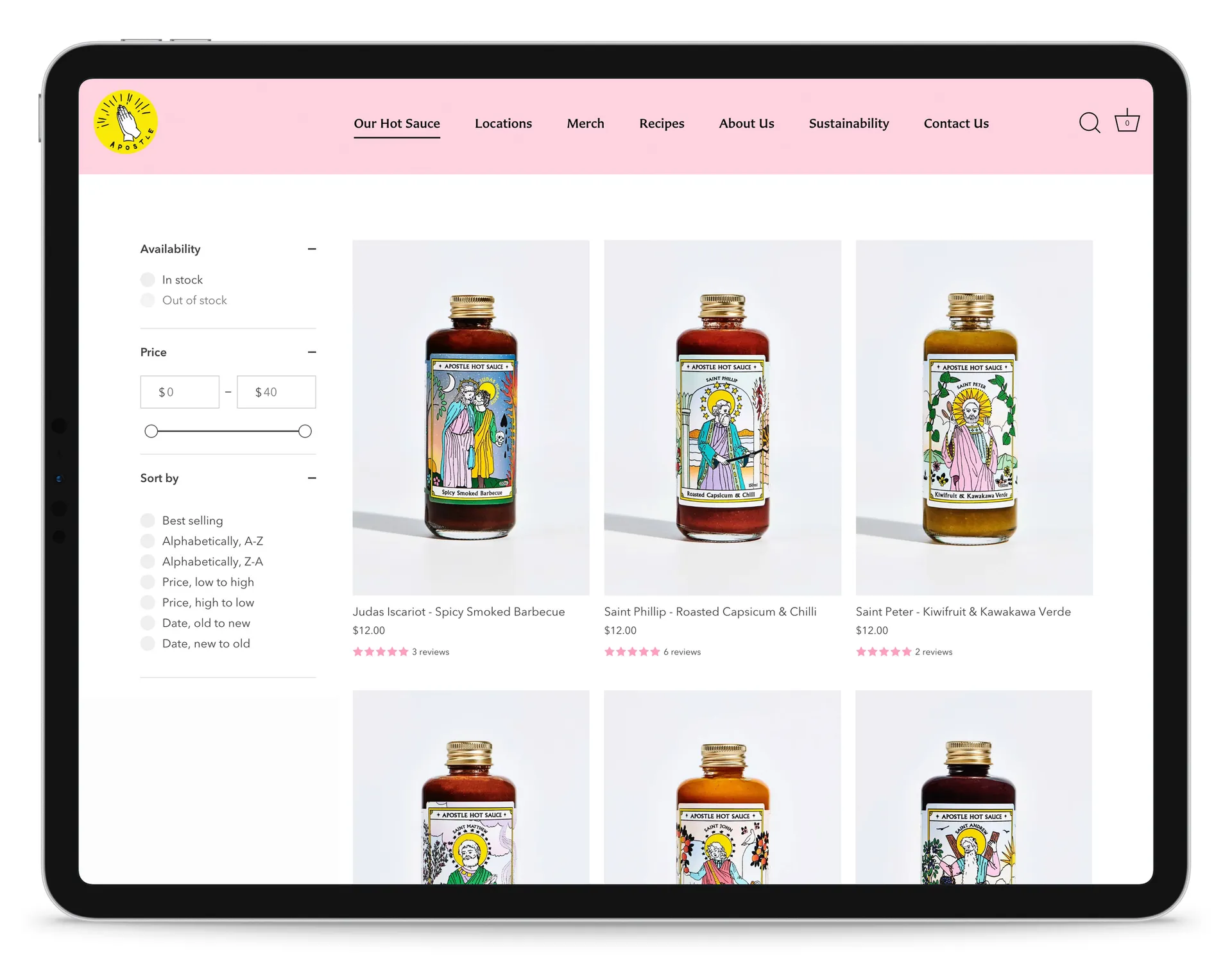 Custom Shopify Store & Branding for Apostle Hot Sauce gallery 3