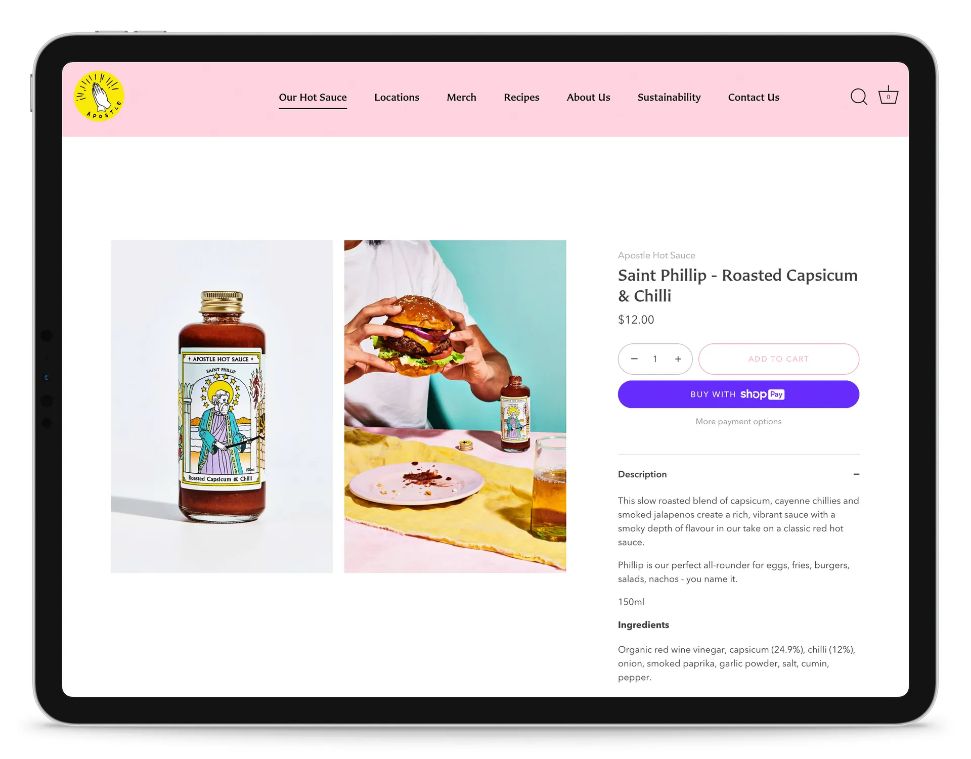 Custom Shopify Store & Branding for Apostle Hot Sauce gallery 4