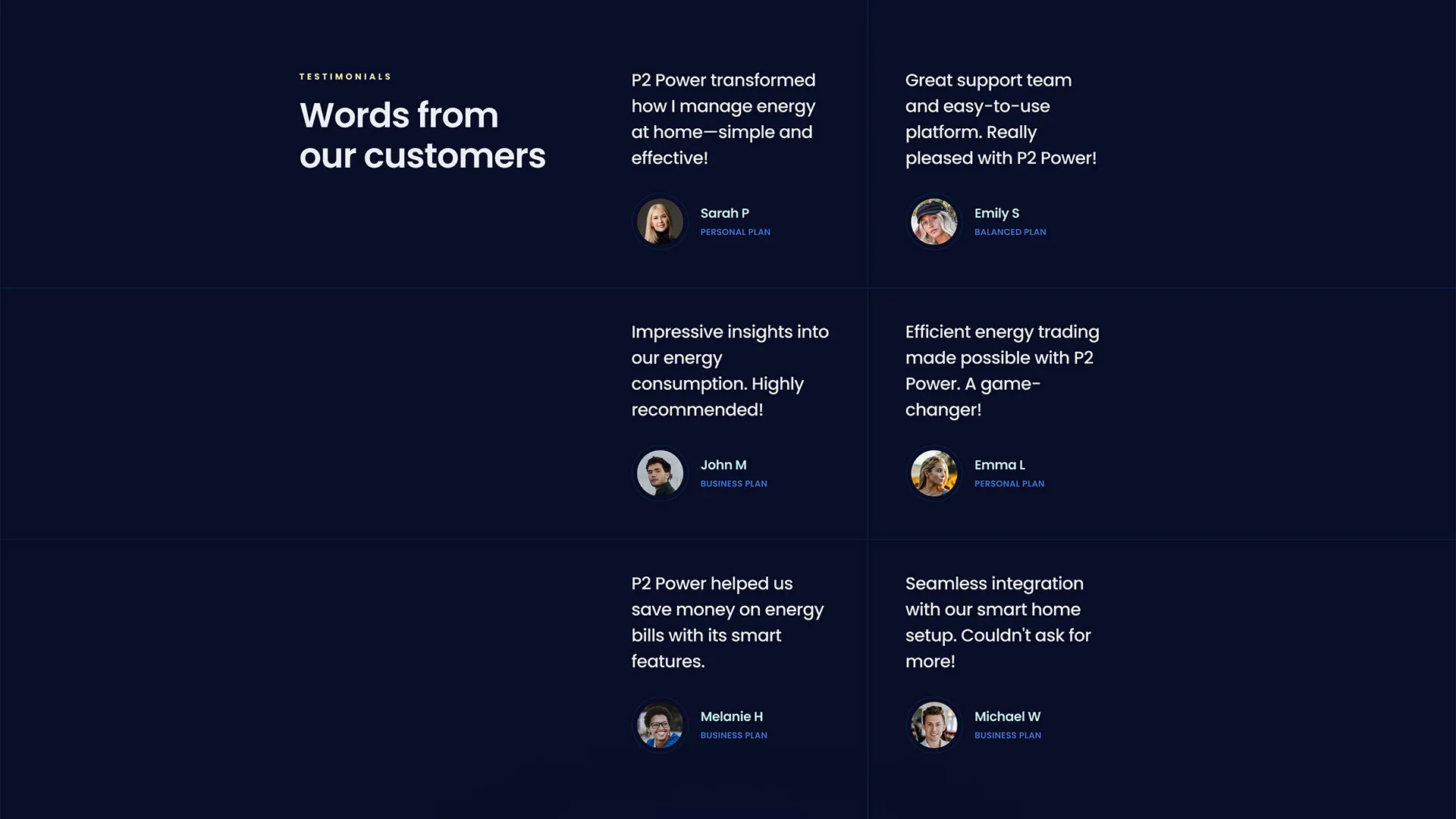 Futuristic Landing Page Redesign for P2 Power’s SolarShare Platform project image