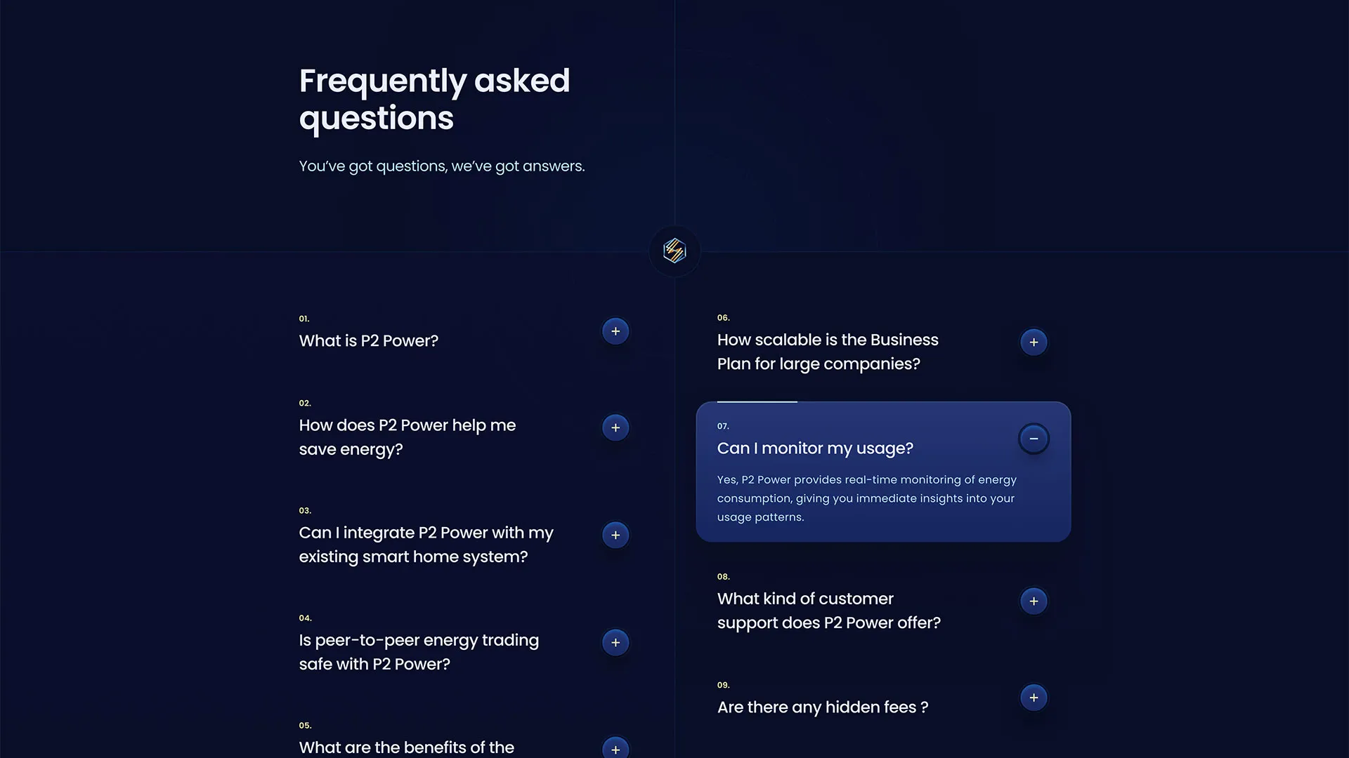 Futuristic Landing Page Redesign for P2 Power’s SolarShare Platform project image