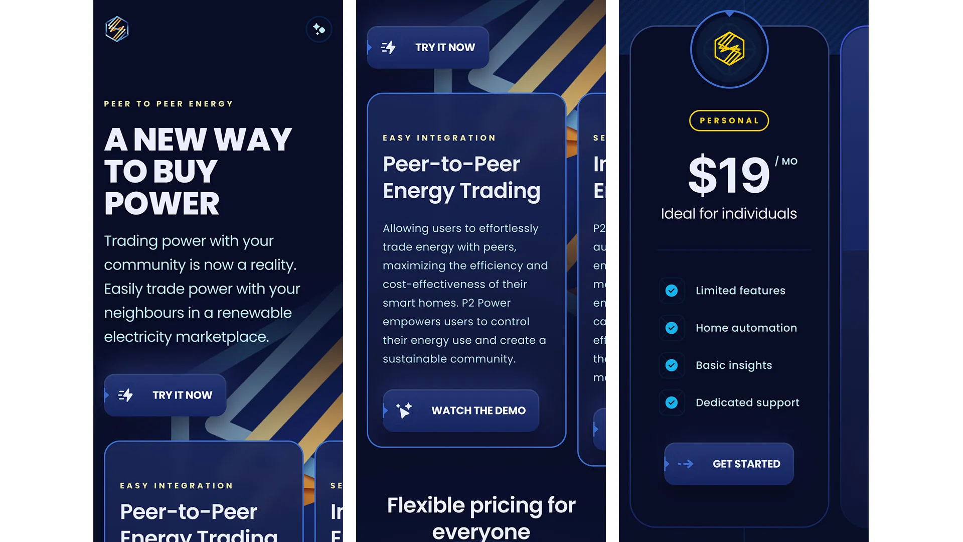 Futuristic Landing Page Redesign for P2 Power’s SolarShare Platform gallery 9
