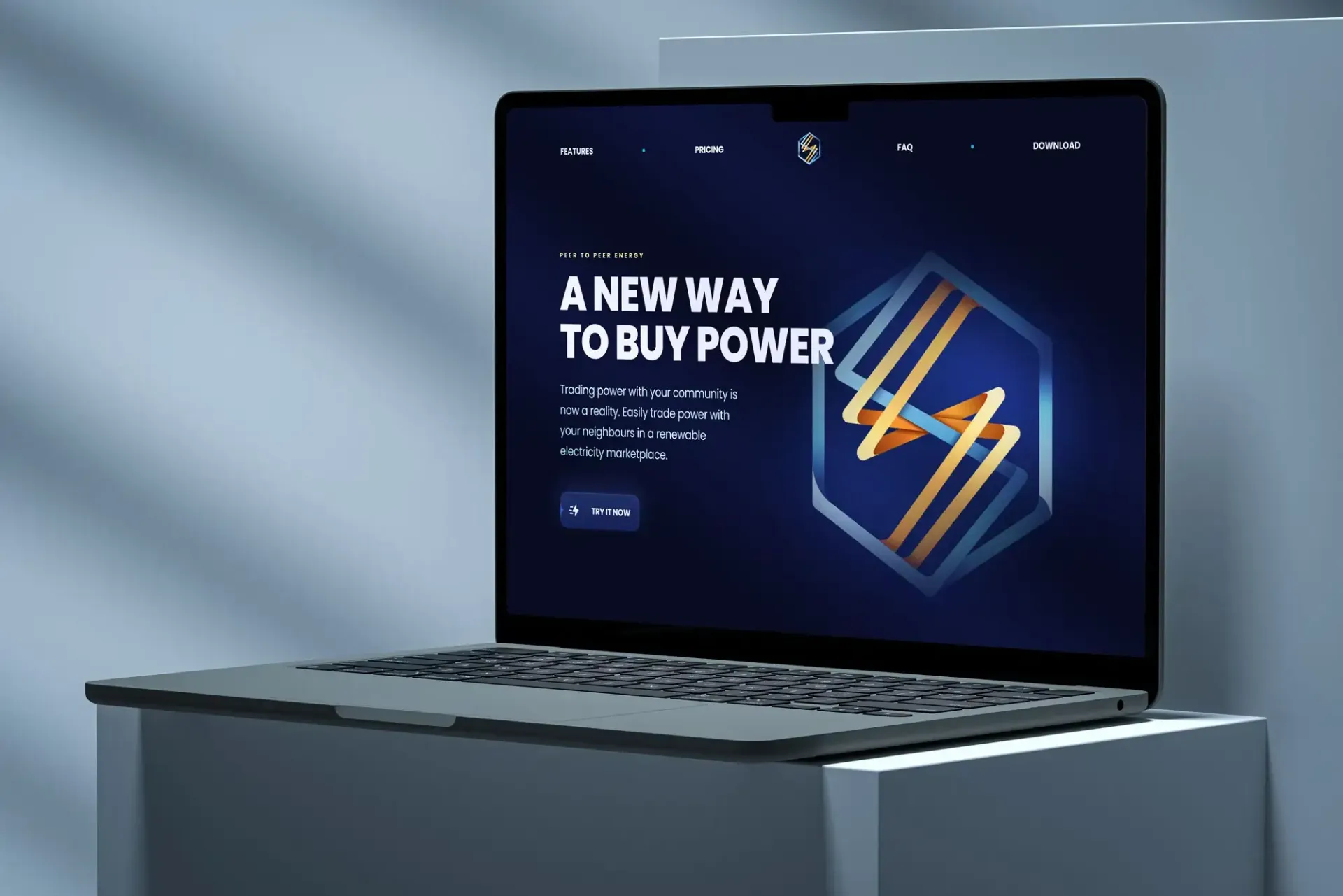 Futuristic Landing Page Redesign for P2 Power’s SolarShare Platform