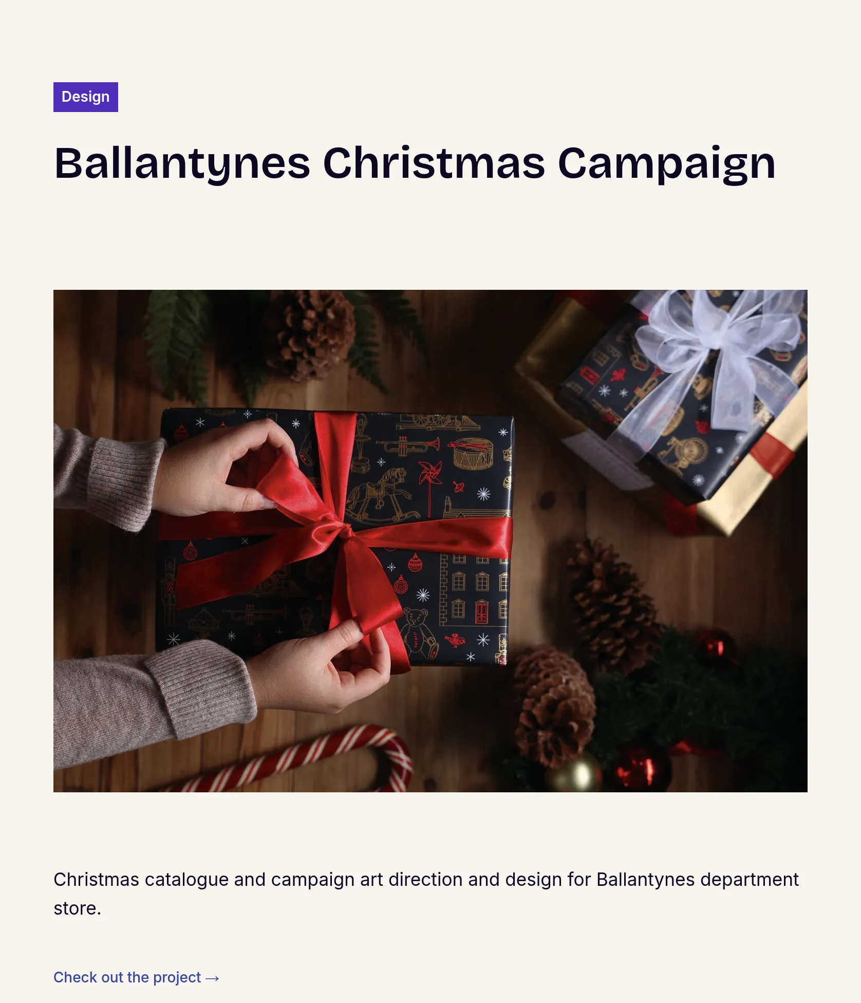Christmas Catalogue & Campaign Art Direction for Ballantynes
