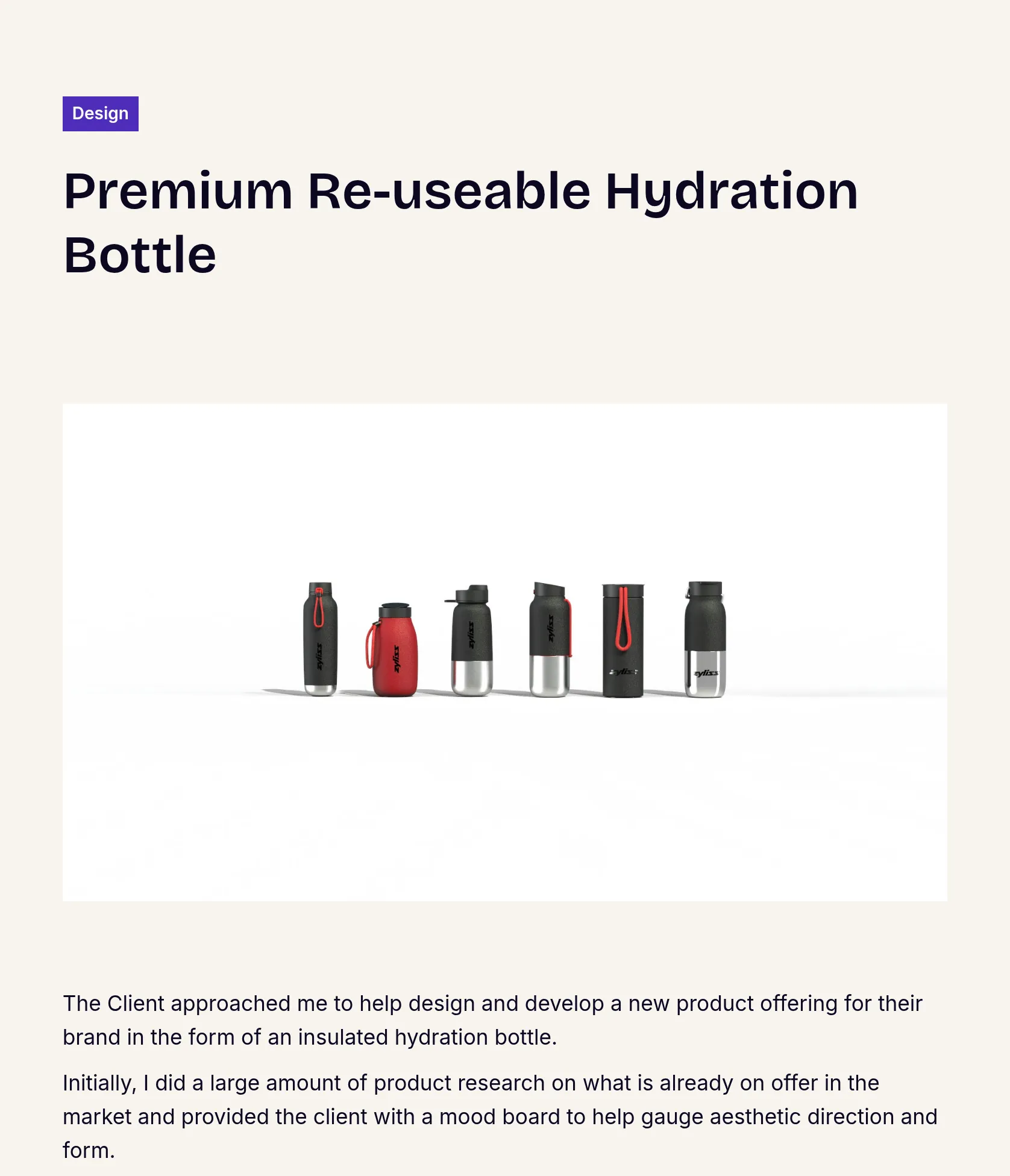 Designing a Premium Reusable Hydration Bottle from Concept to Manufacture