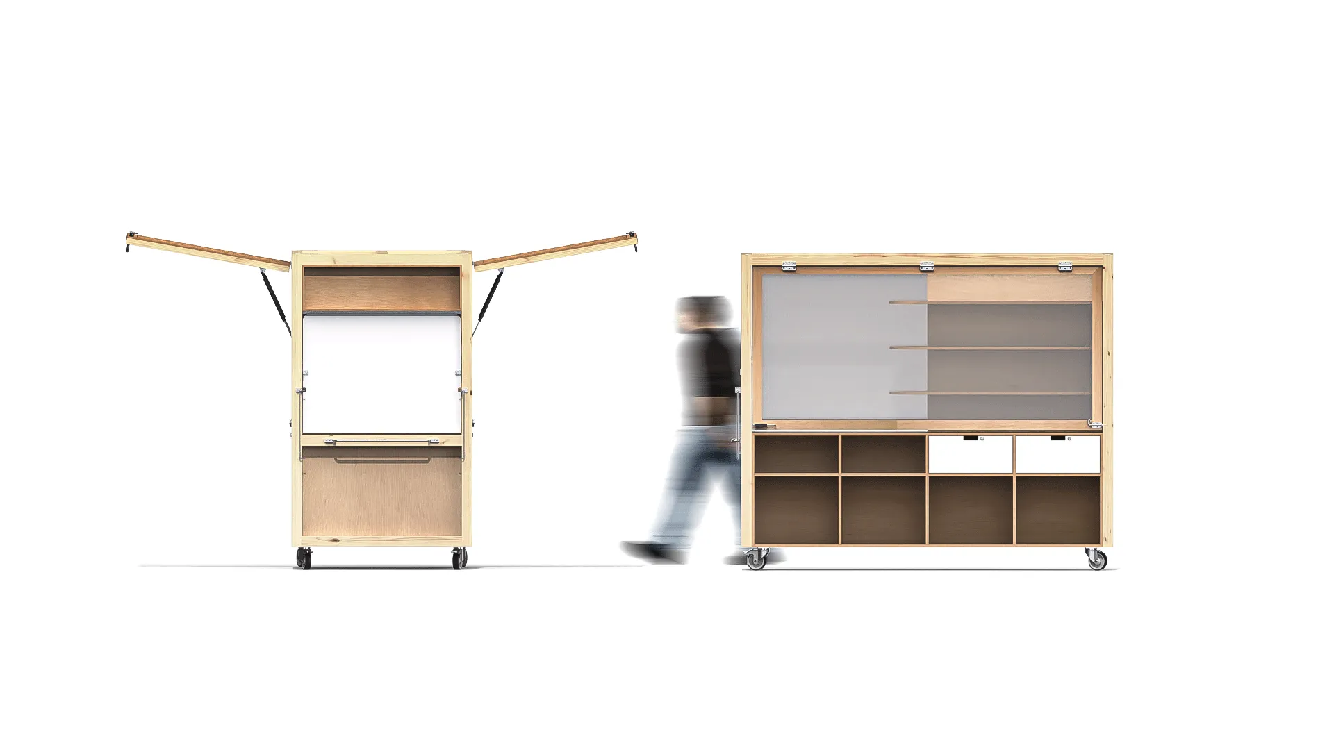 Portable Retail Cart Design for Te Papa Museum gallery 12
