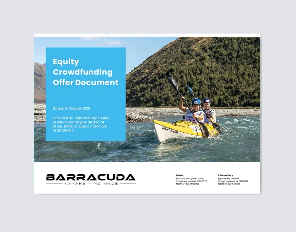 Crowdfunding Document & Marketing Collateral for Barracuda Kayaks gallery 1