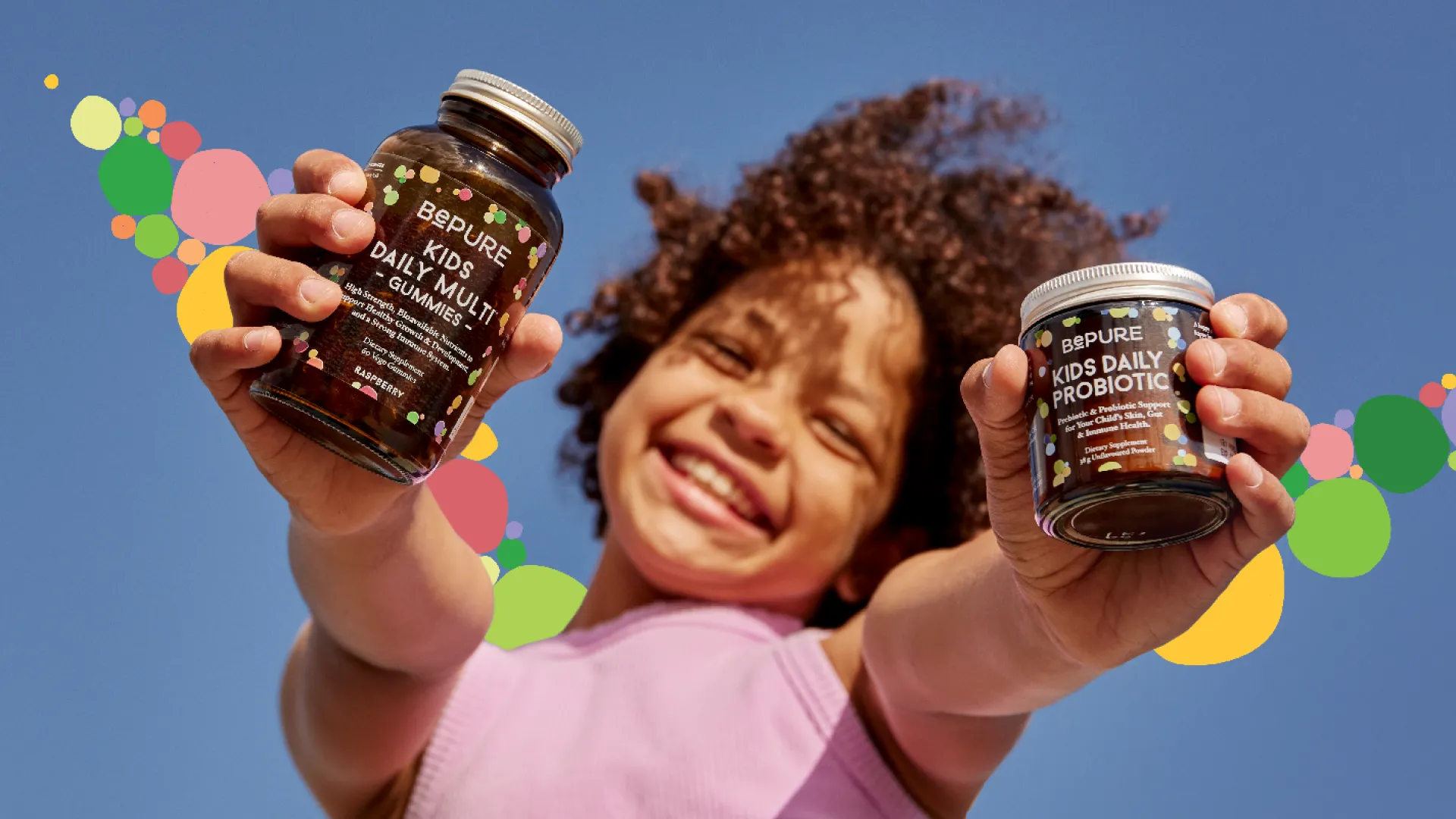 Playful Packaging & Marketing Assets for BePure Kids Supplements