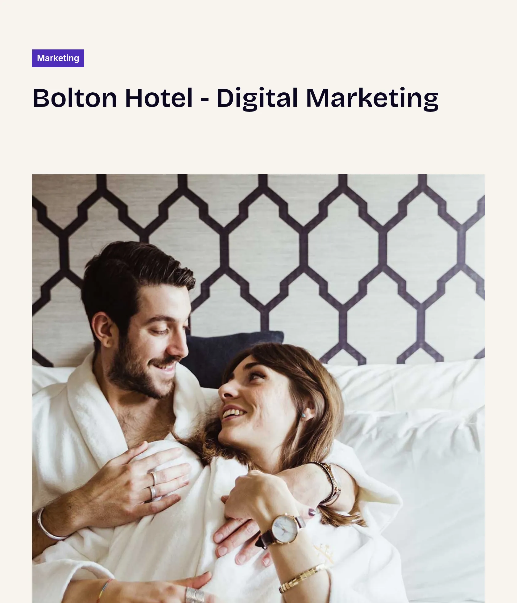 Digital Strategy & Paid Social Media Campaigns for Bolton Hotel