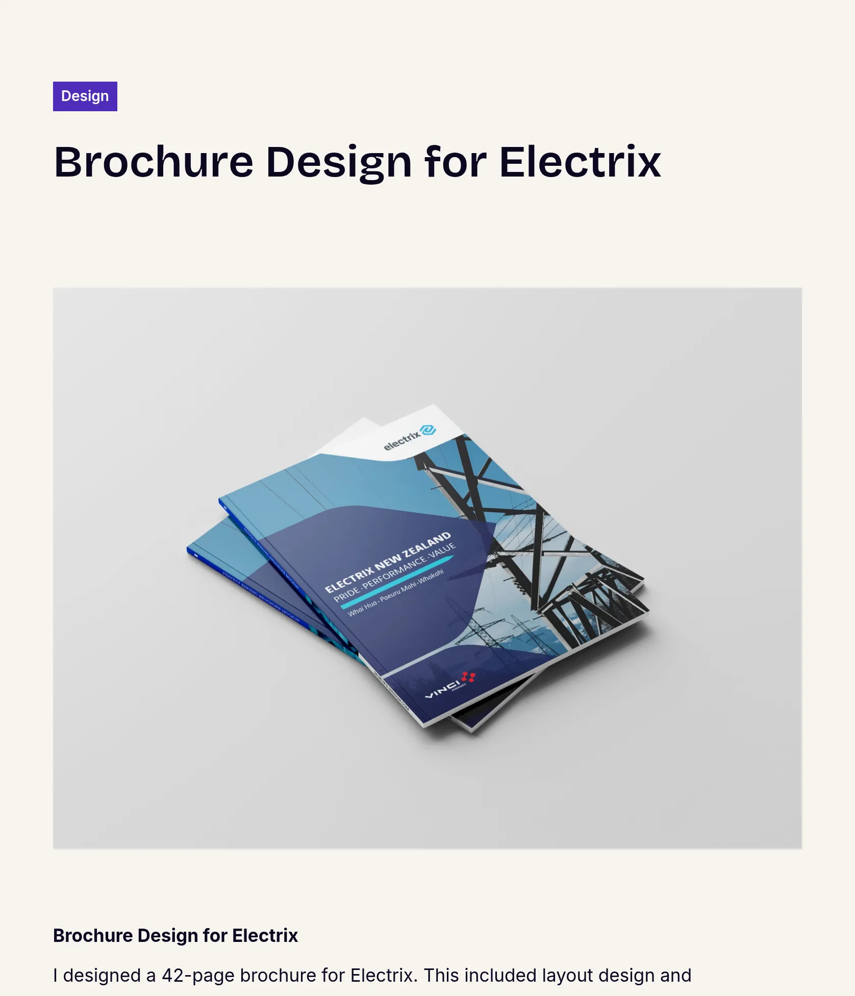 42-Page Brochure Design for Electrix