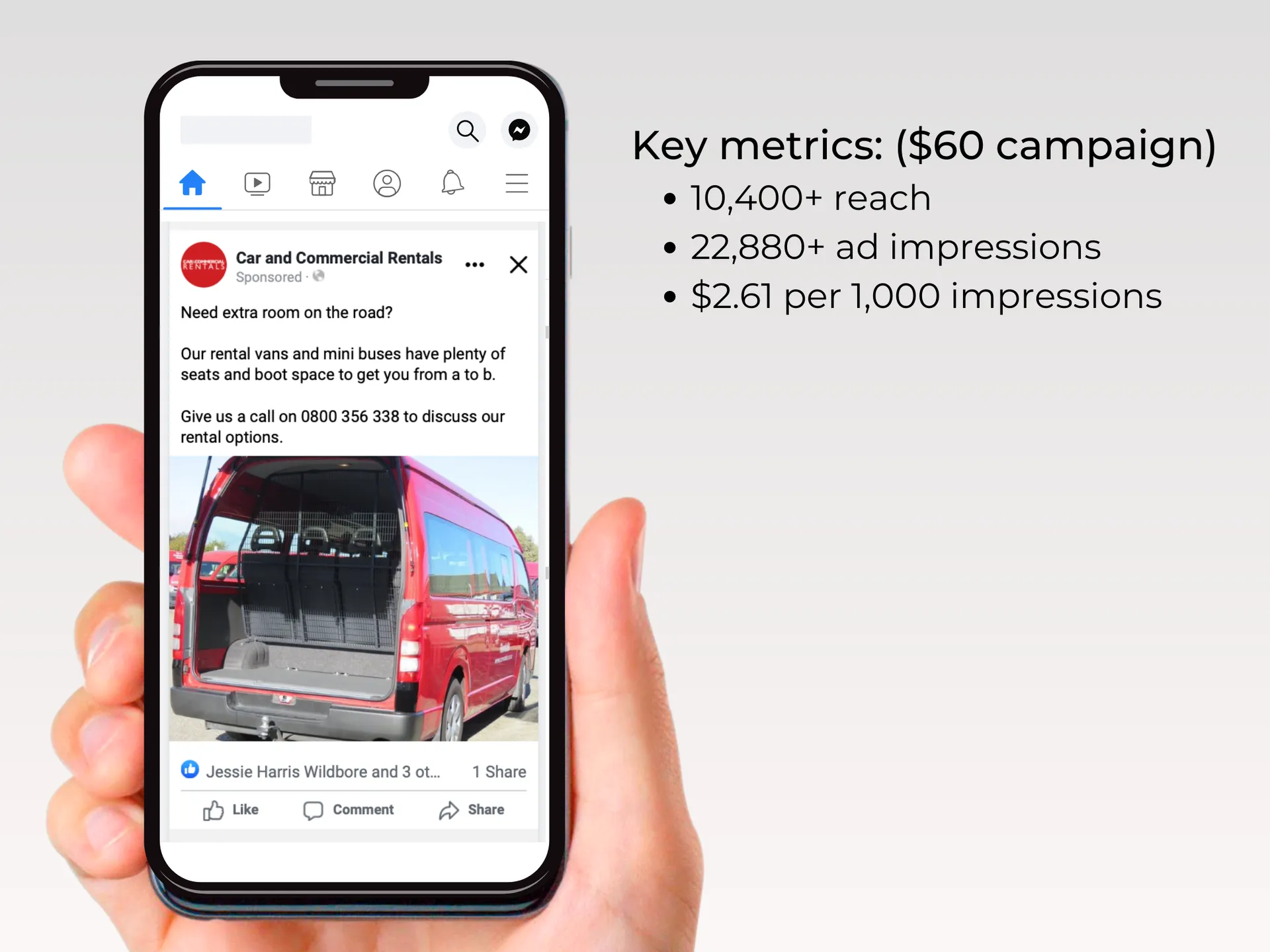 Social Media Management and Facebook Ads for Car & Commercial Rentals gallery 3