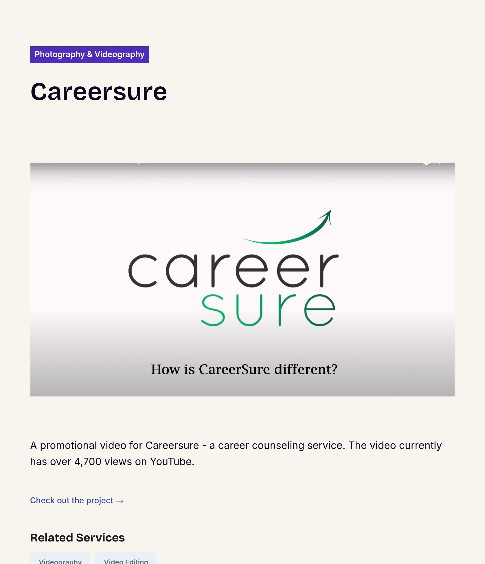 Promotional Video for Careersure Career Counselling