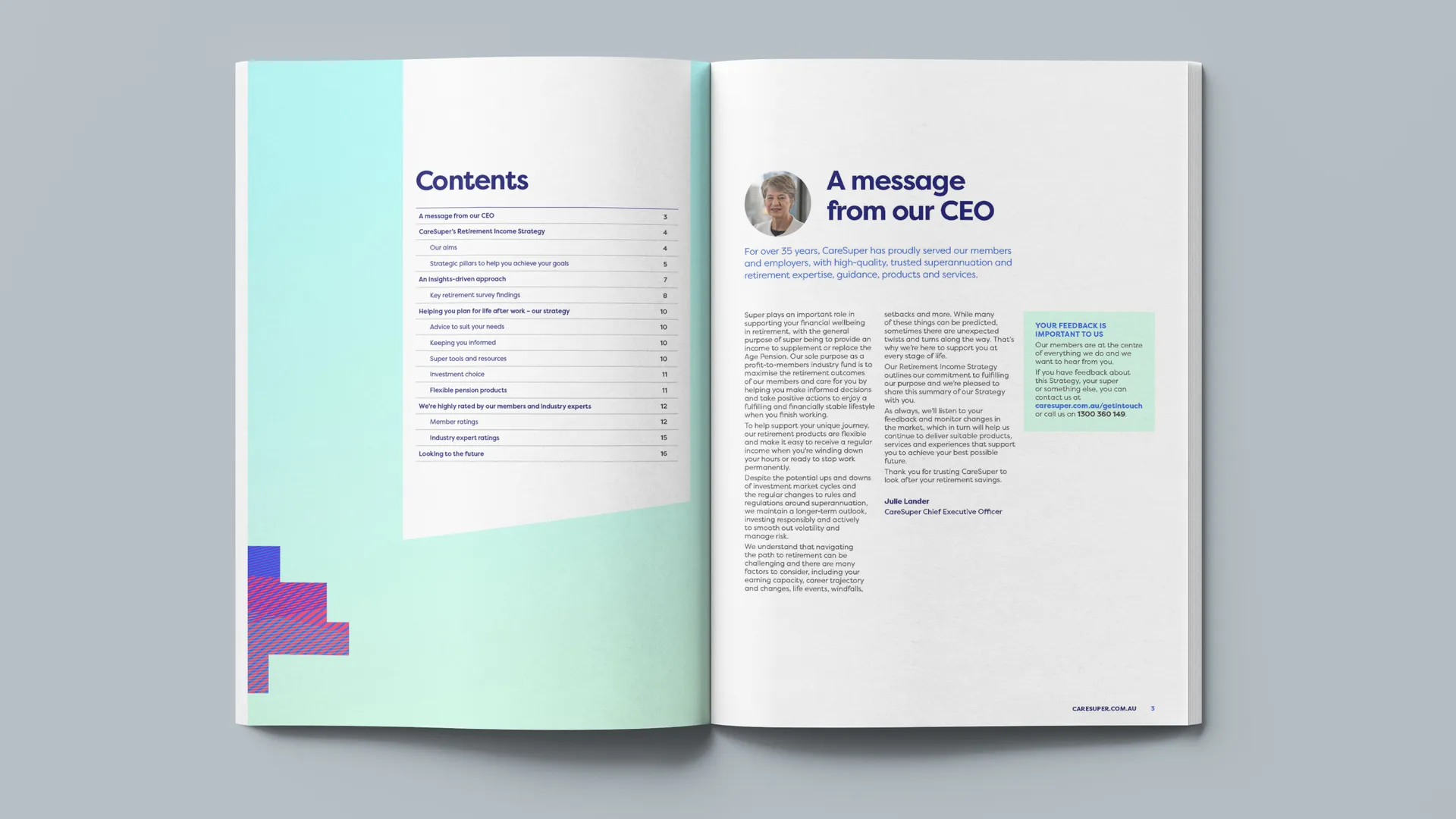 Print Design for CareSuper Retirement Income Strategy Booklet gallery 2