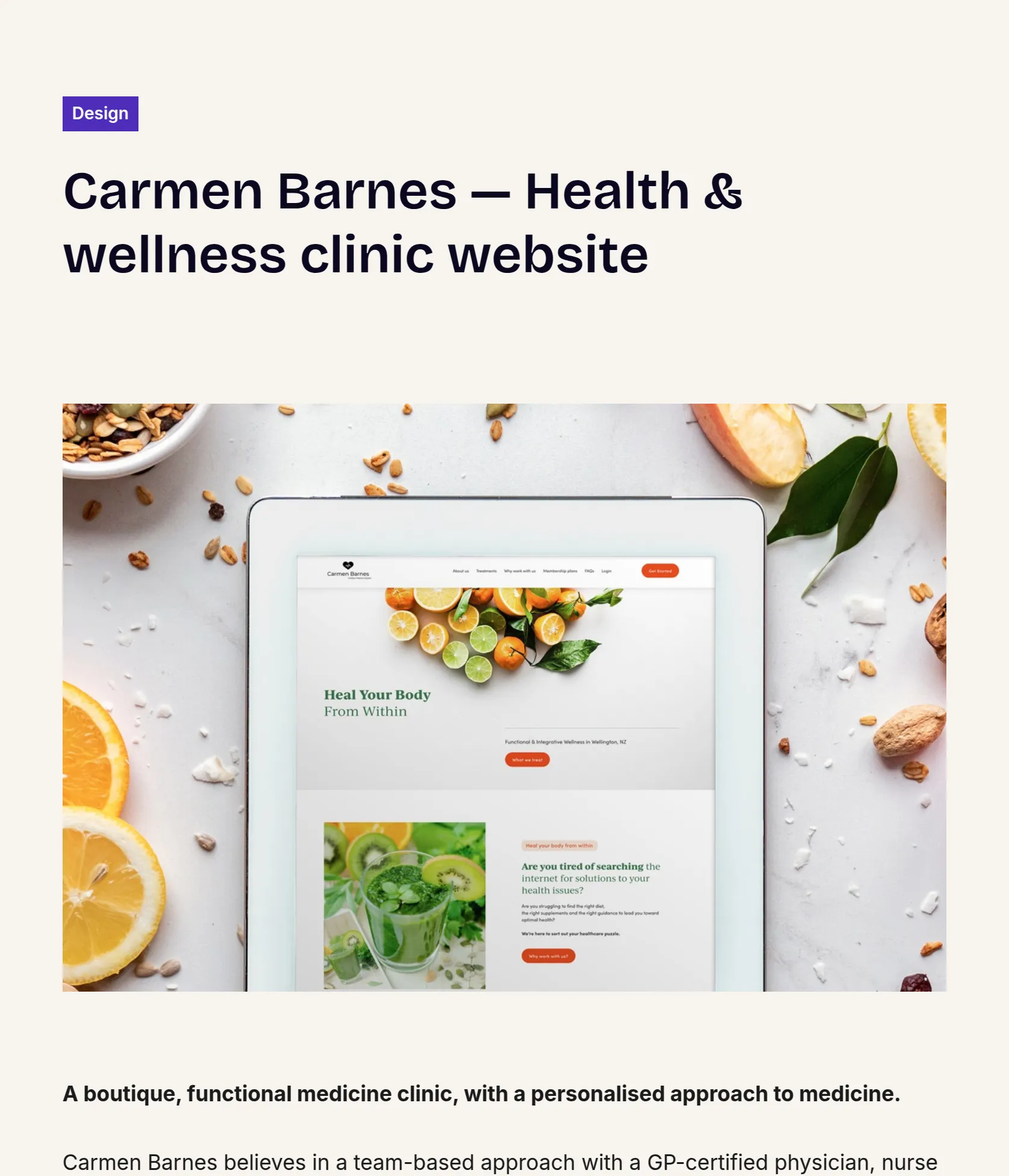 Website & Membership Platform for Carmen Barnes Functional Medicine Clinic