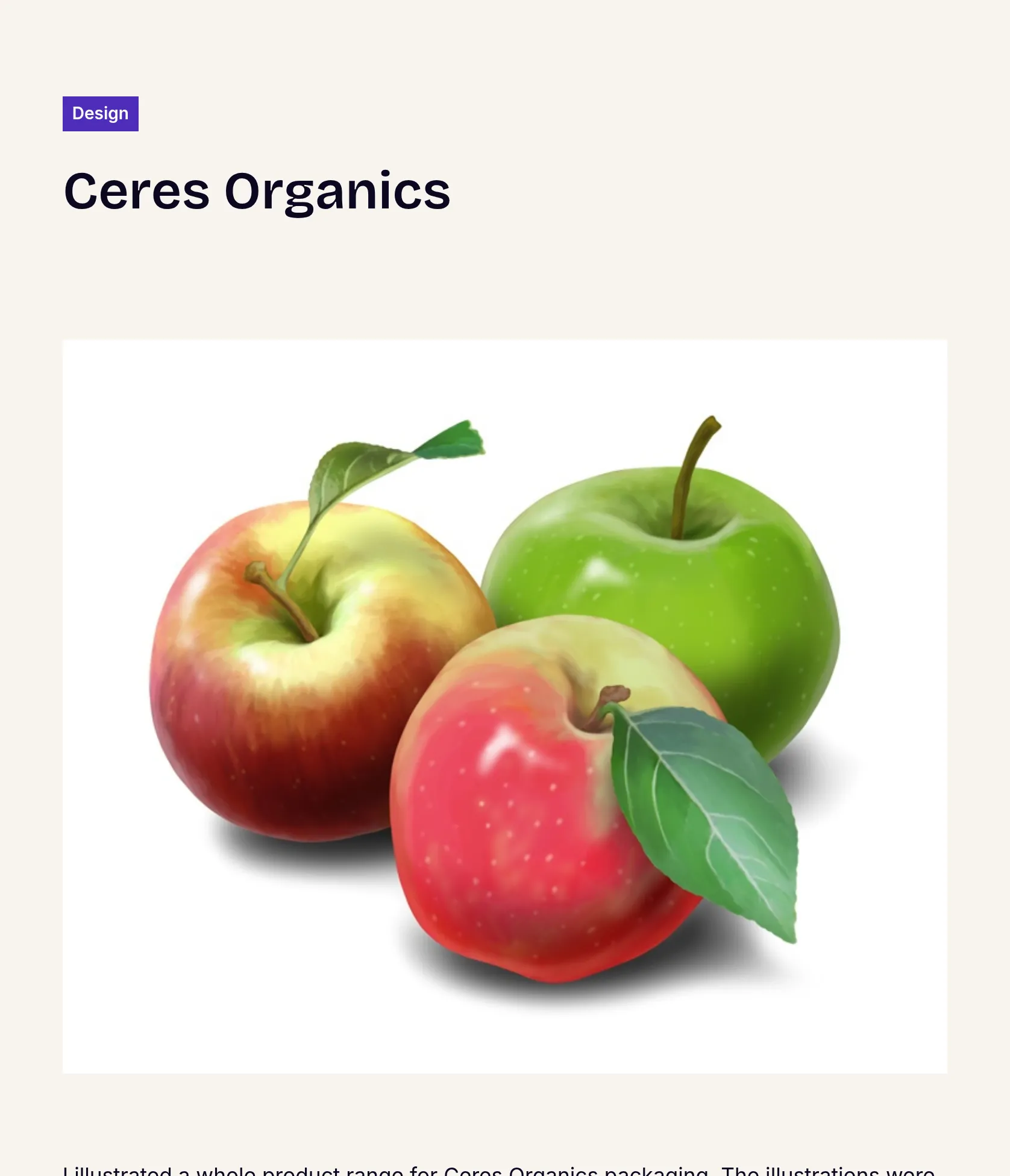Illustrated Product Range for Ceres Organics Packaging