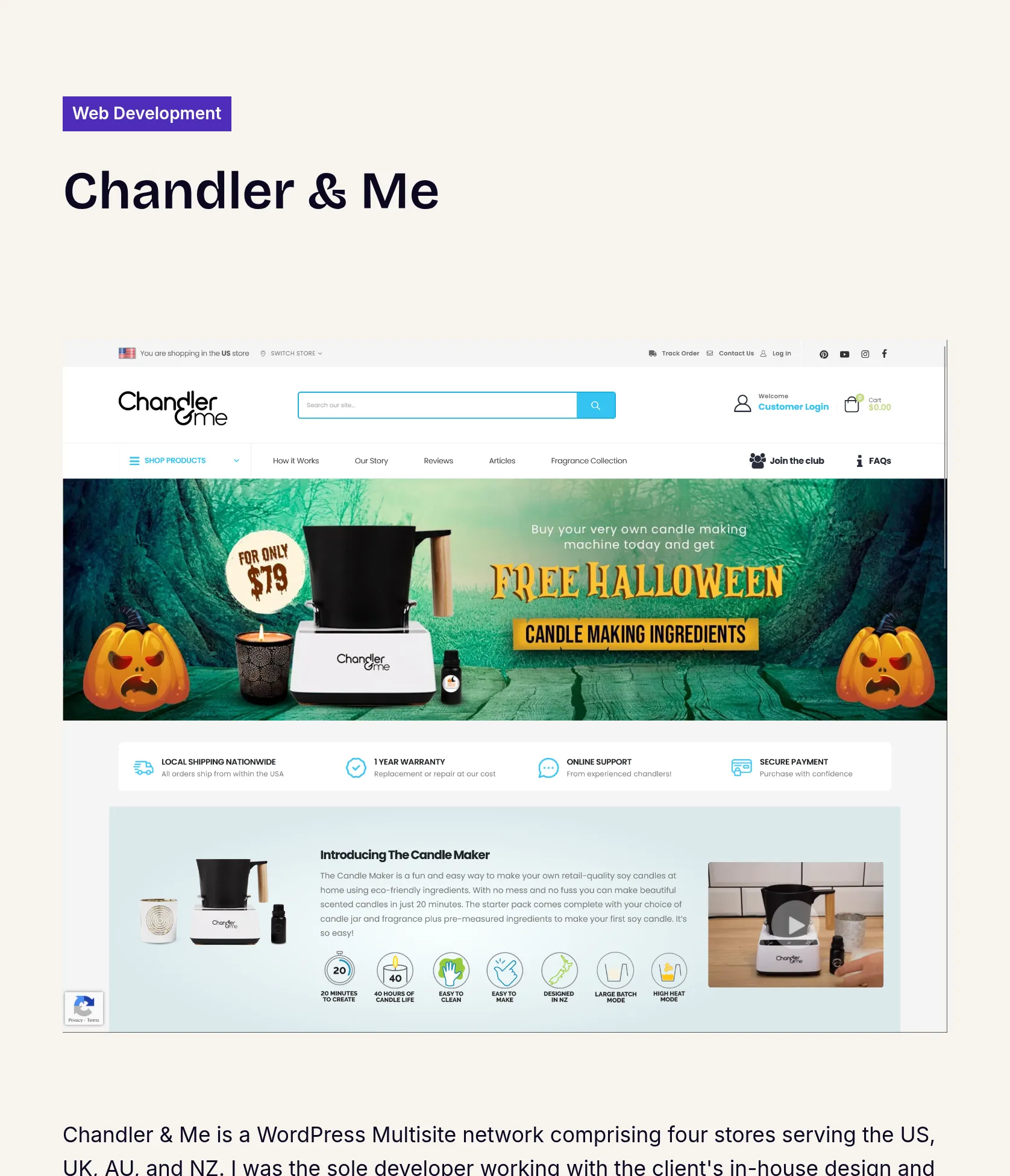 WordPress Multisite Development for Chandler & Me