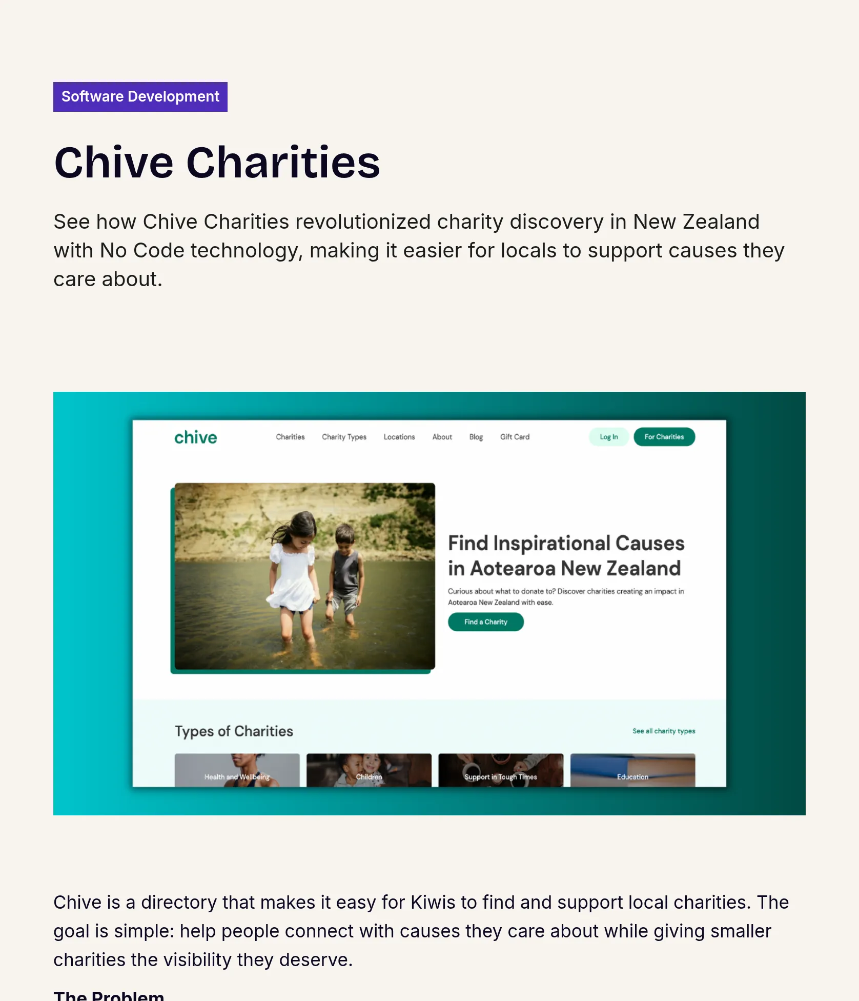 Chive: No-Code Directory for New Zealand Charities