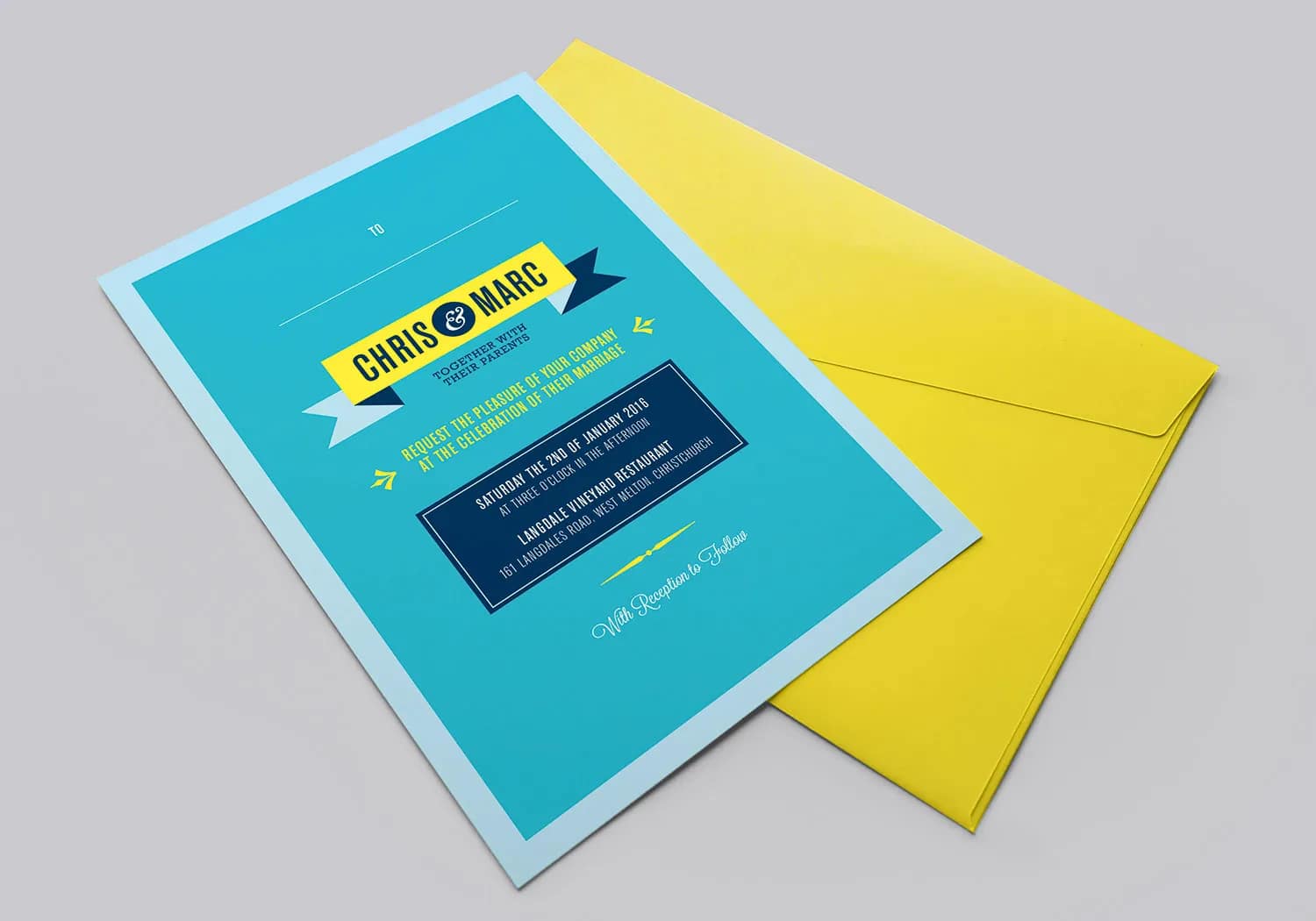 Fun & Colourful Wedding Stationery Design for Chris & Marc gallery 2