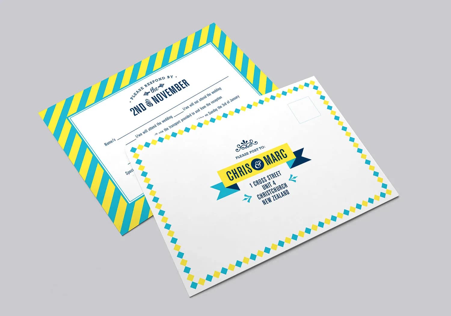 Fun & Colourful Wedding Stationery Design for Chris & Marc gallery 3