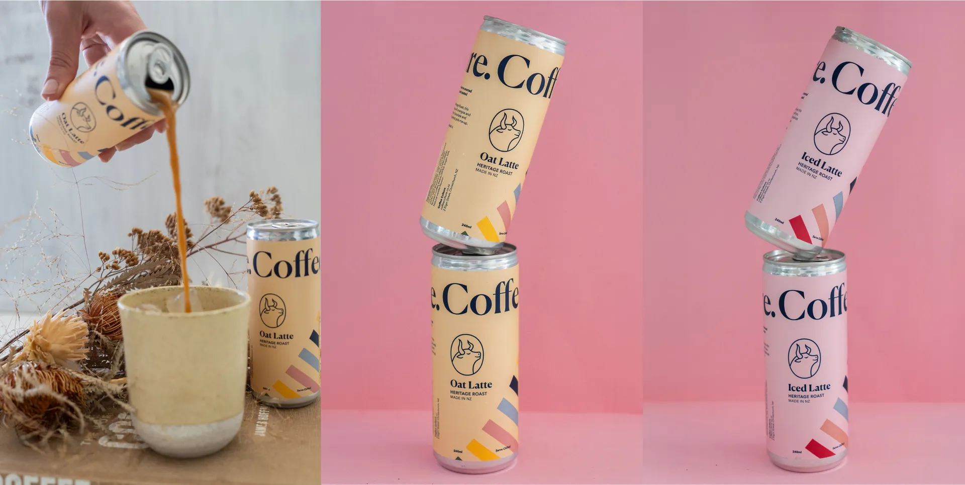 Vibrant Summer Packaging Design for Coffee Culture Canned Coffee