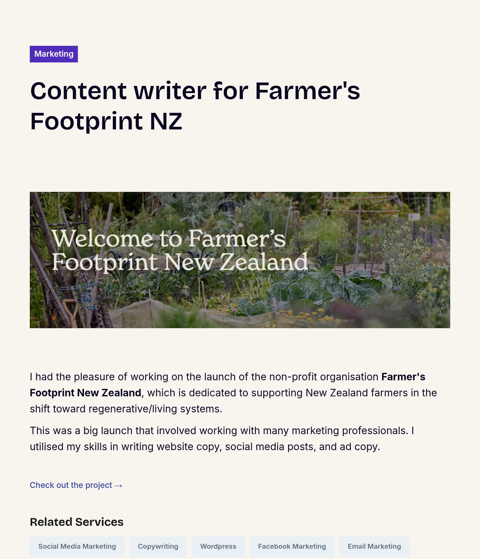 Website & Social Media Copy for Farmer's Footprint NZ Launch