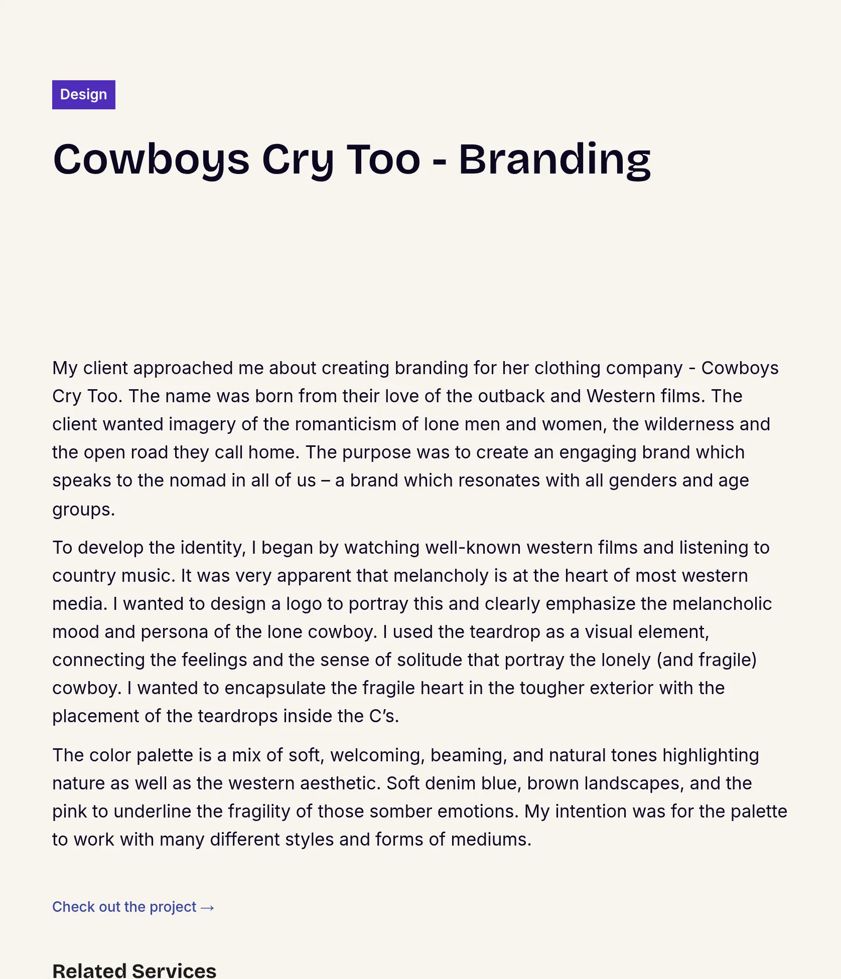 Brand Identity Design for Cowboys Cry Too Clothing