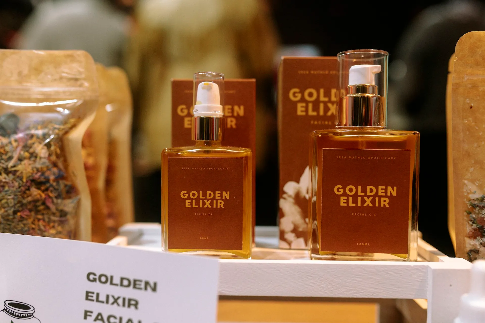 Brand Identity Design for Sesa Mathlo Apothecary's Golden Elixir