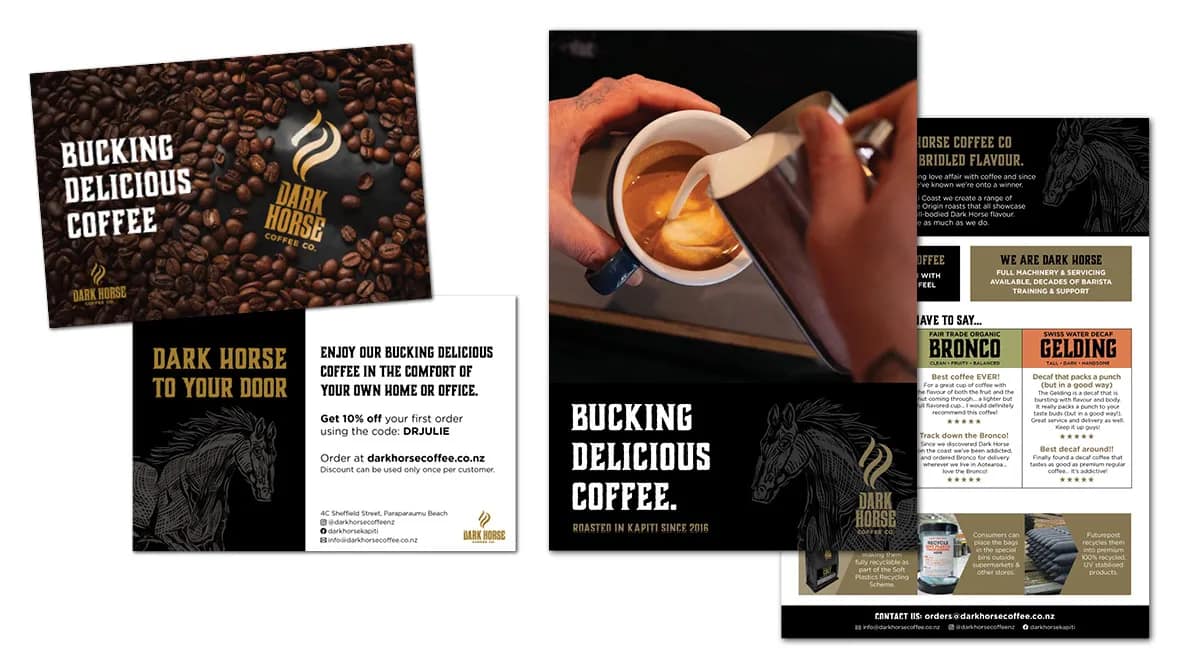 Coffee Packaging & Brand Extension for Dark Horse Coffee Co gallery 5