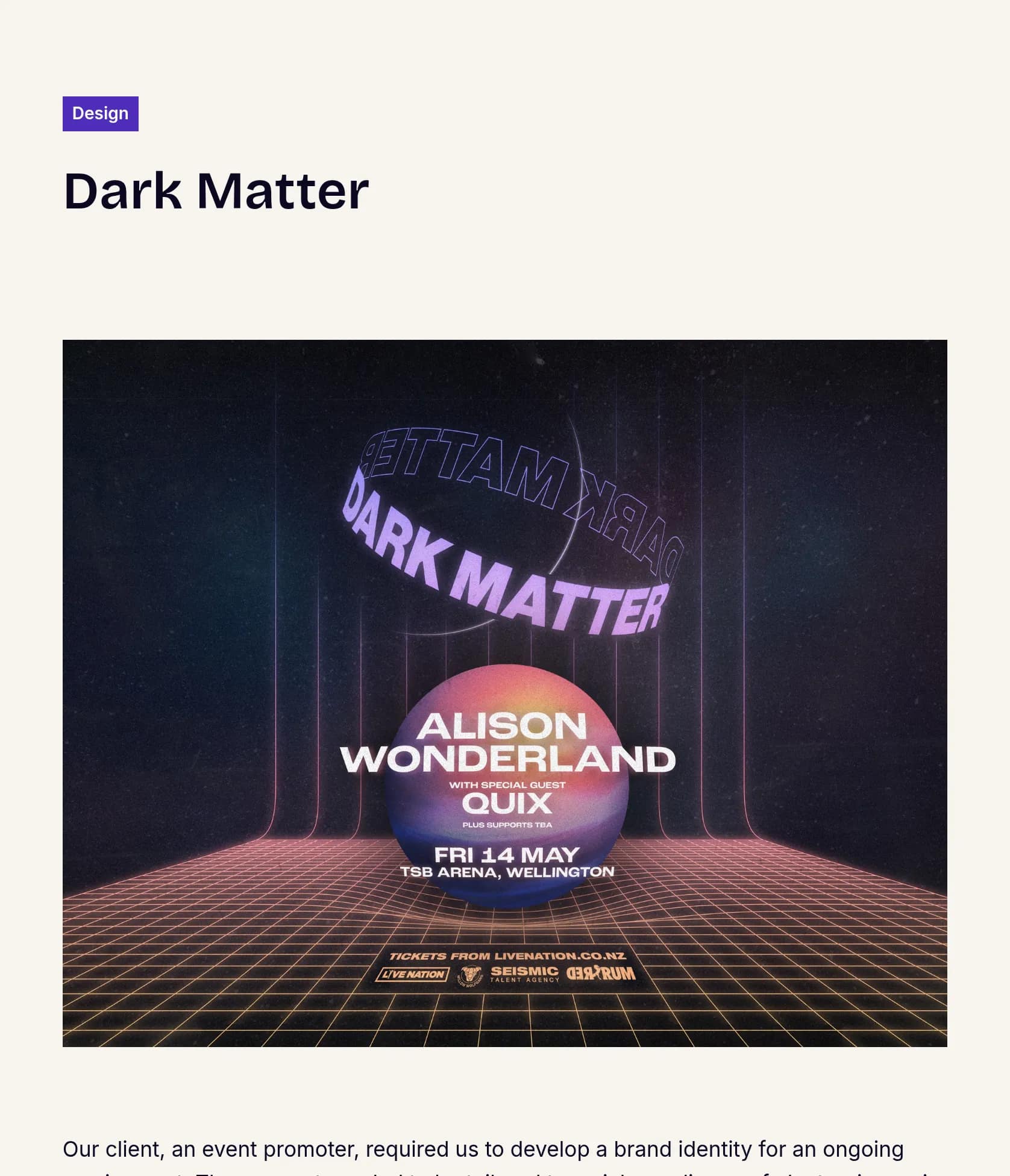 Brand Identity and Creative Assets for Electronic Music Event