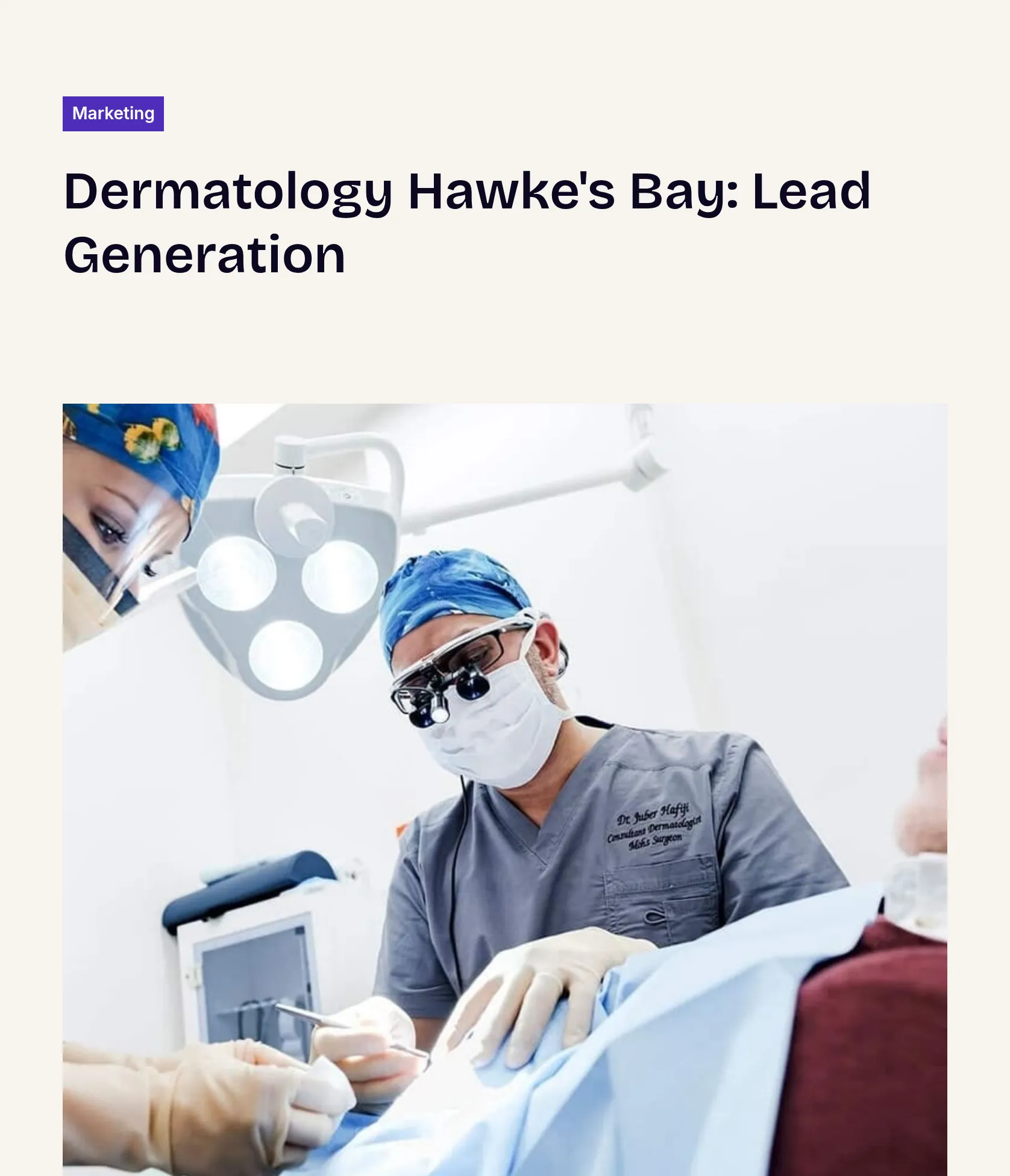 Dermatology Hawke’s Bay Multi-Channel Digital Strategy