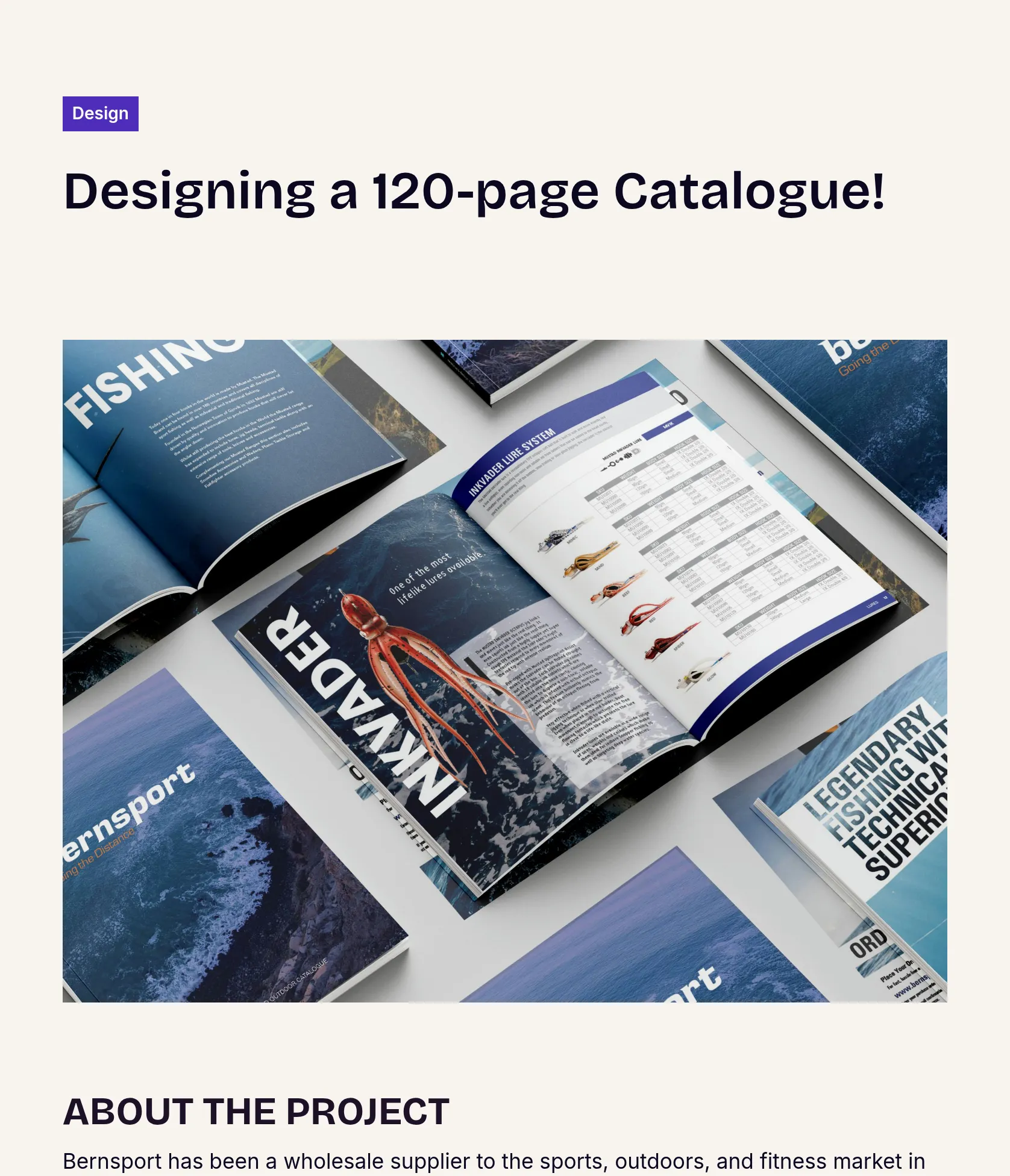 Product Catalogue Design for Bernsport screenshot
