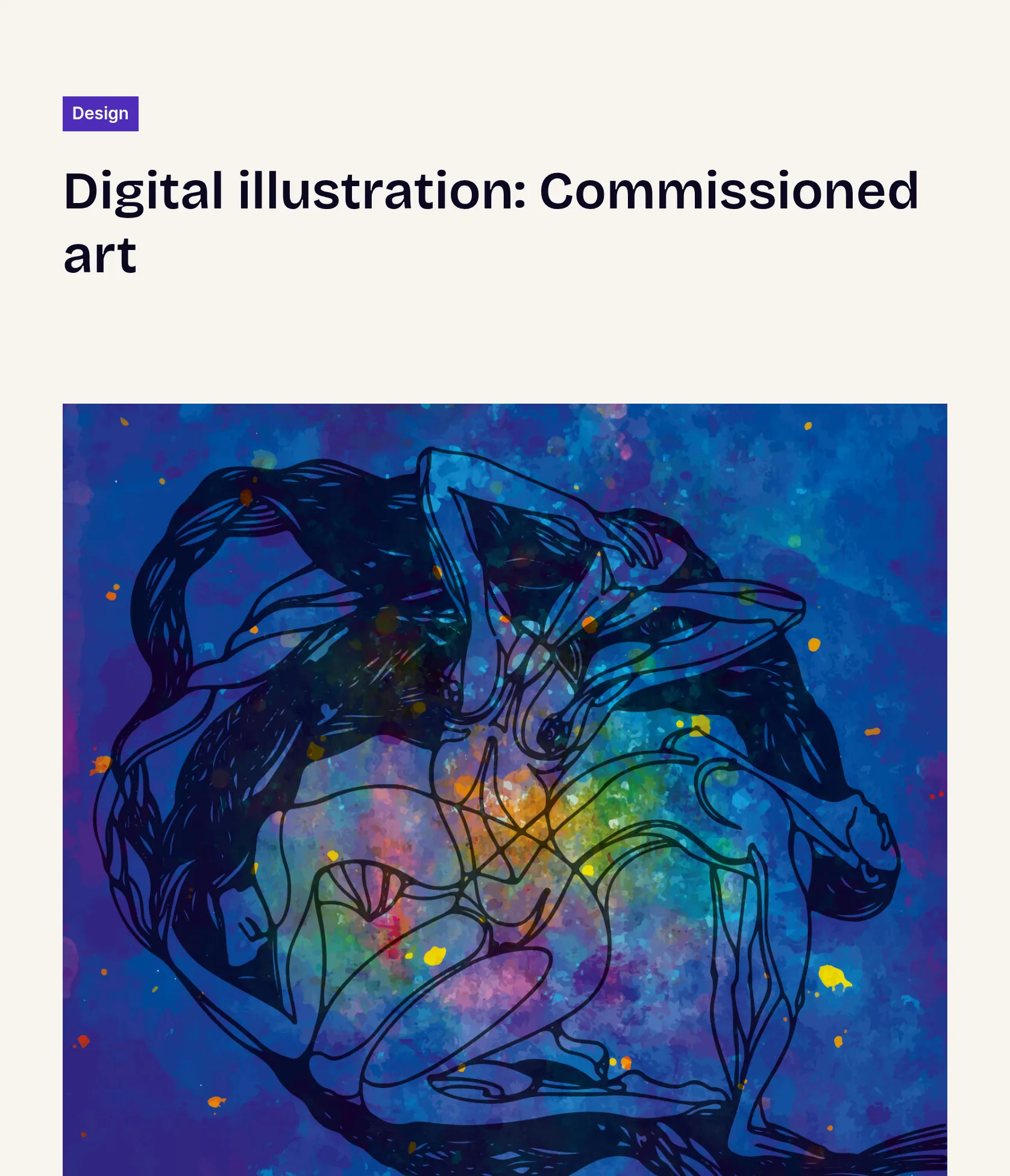 Cosmic Embodiment: Figurative Line Art & Galaxy Abstraction