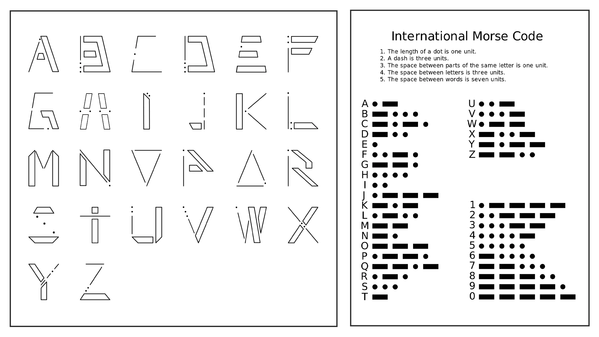 Custom Morse Code Inspired Display Font Design gallery 2