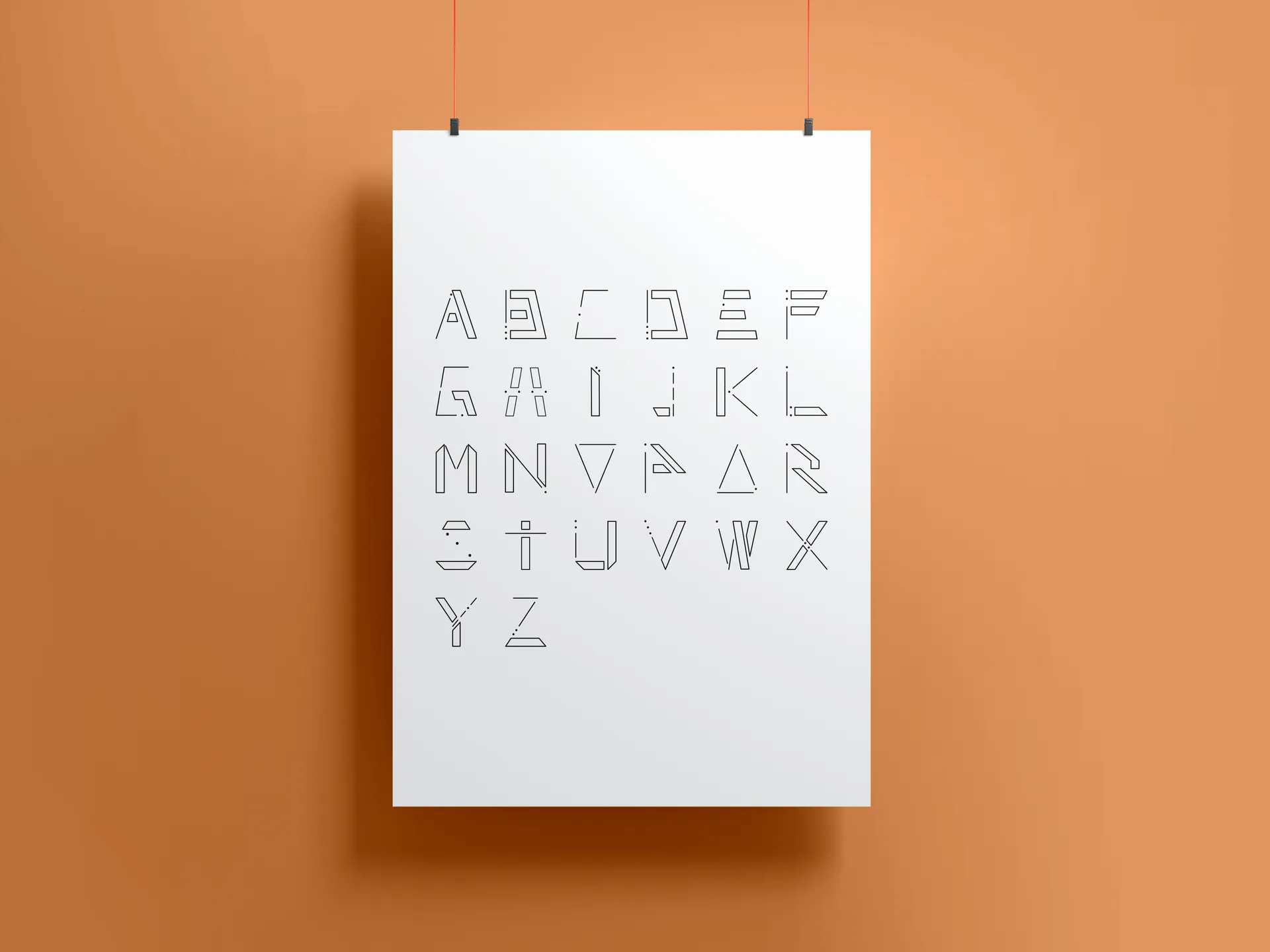 Custom Morse Code Inspired Display Font Design