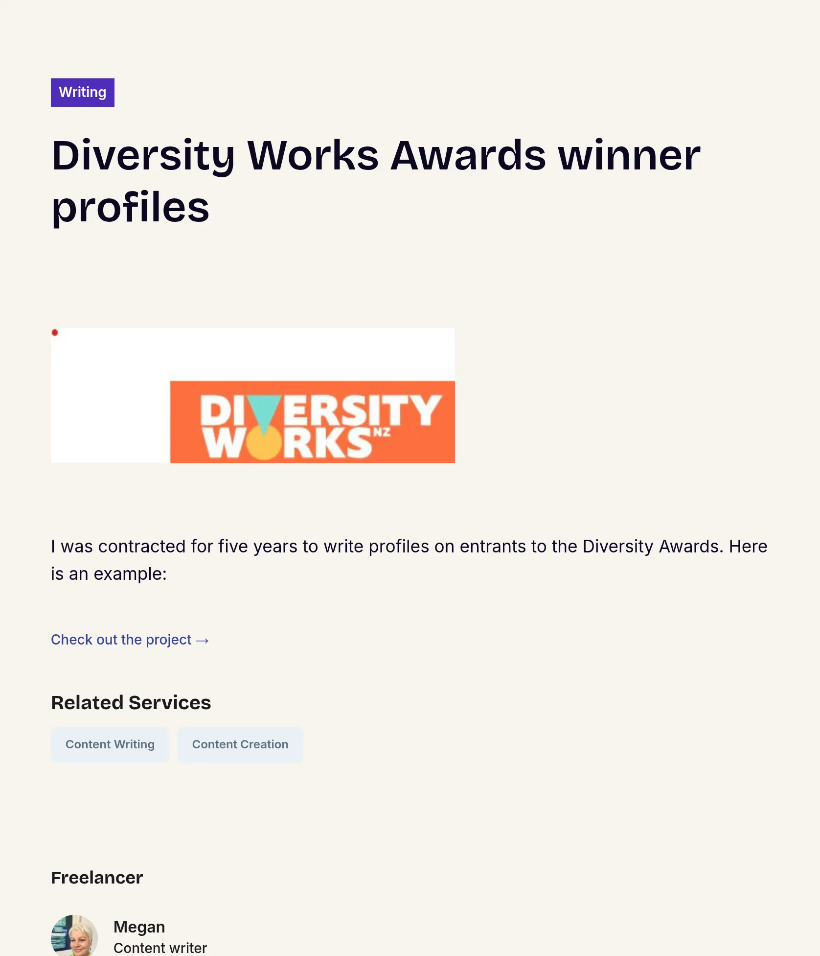 Profile Writing for Diversity Awards Entrants