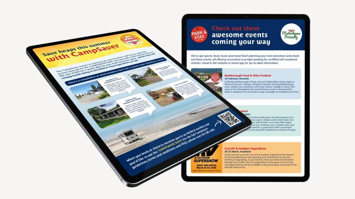 New Zealand Motor Caravan Association marketing collateral gallery 3