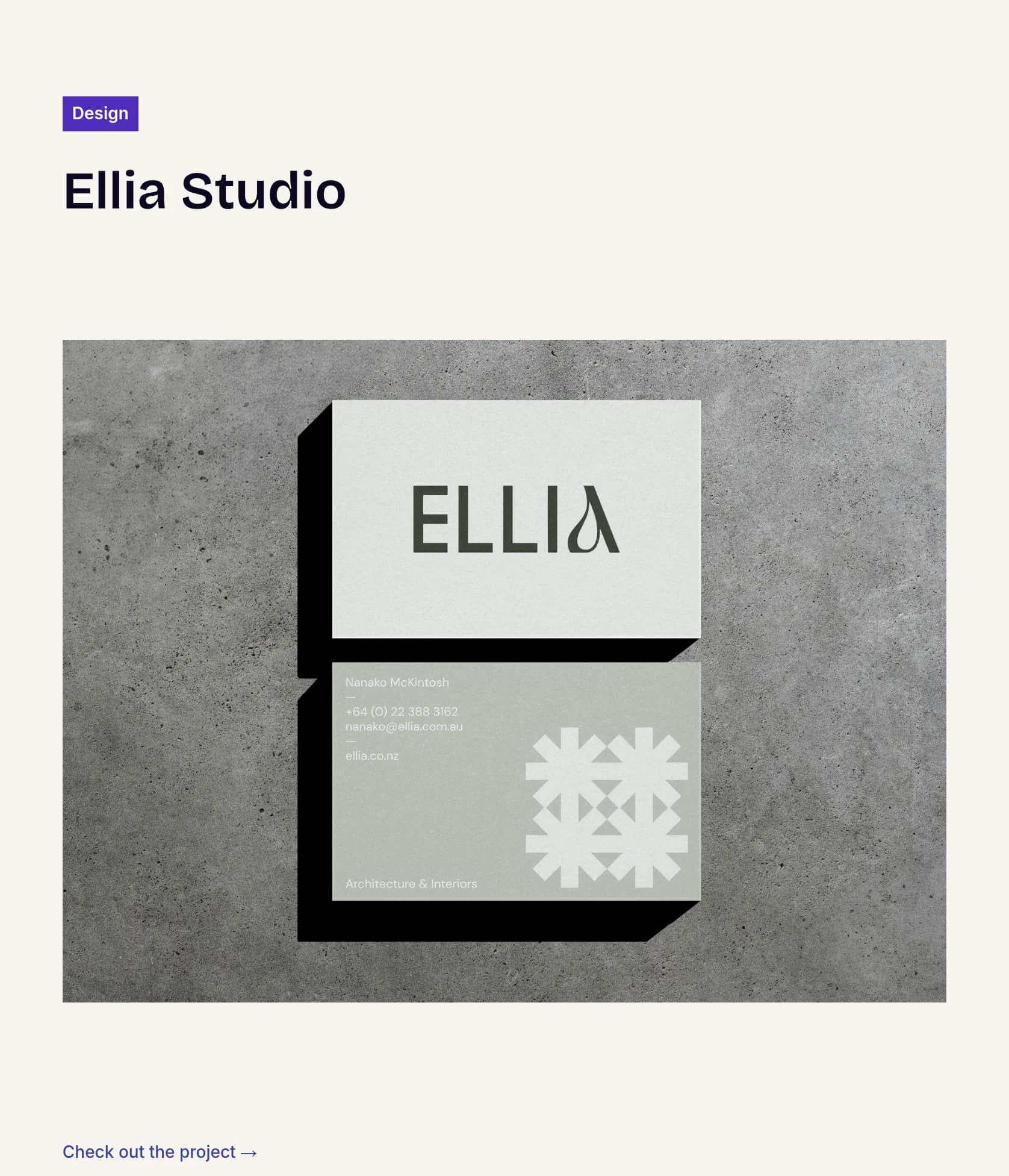 Brand Identity Design for Ellia Studio
