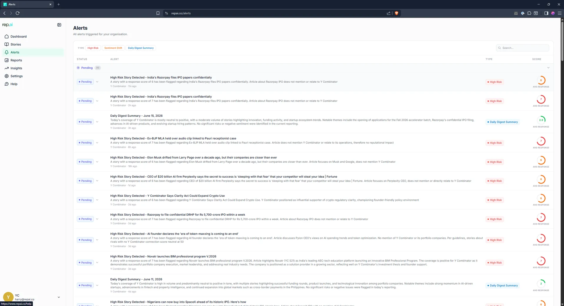RepAI: AI-powered Reputation & Media Intelligence for Public Affairs gallery 3