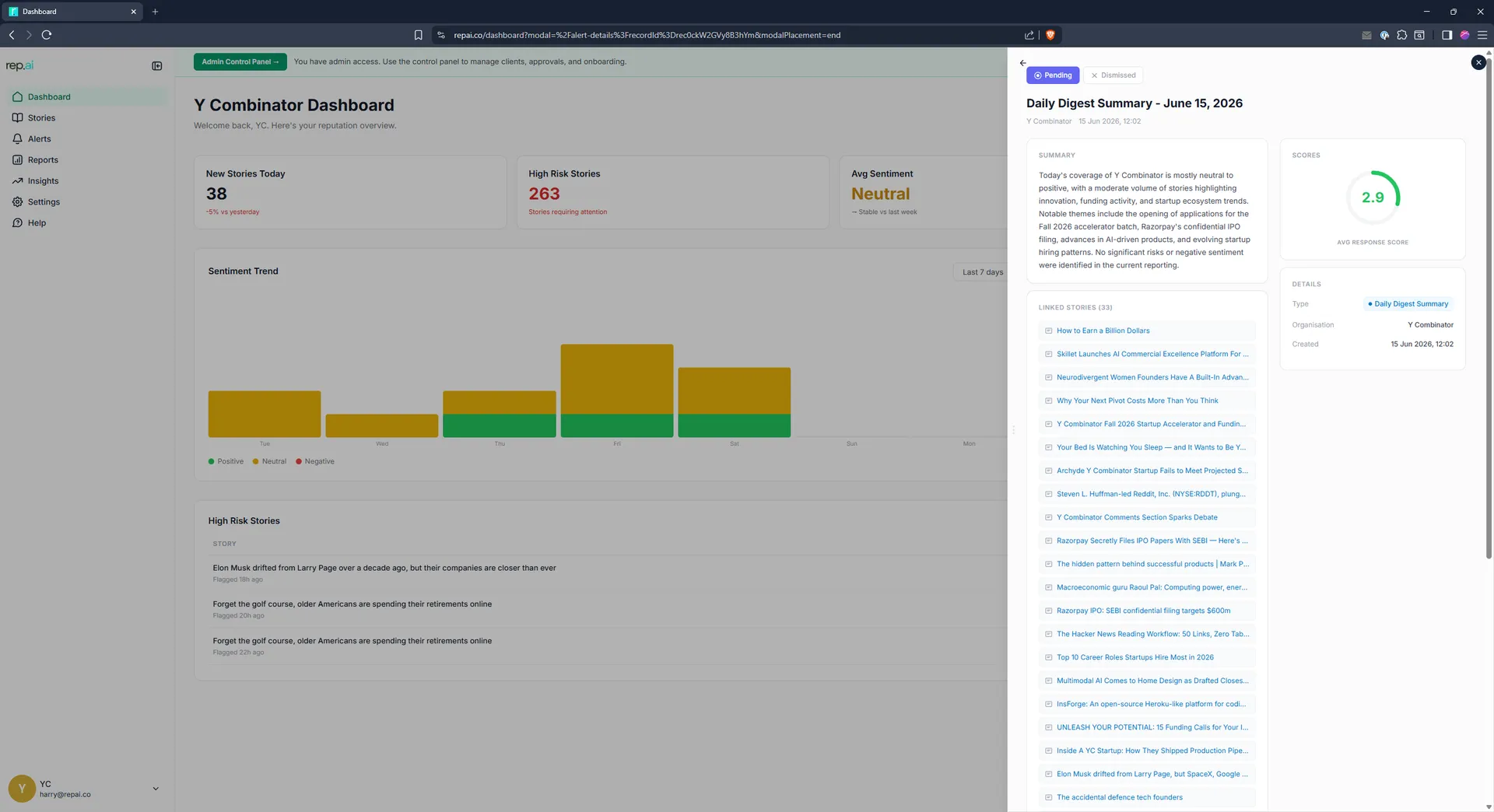 RepAI: AI-powered Reputation & Media Intelligence for Public Affairs gallery 4